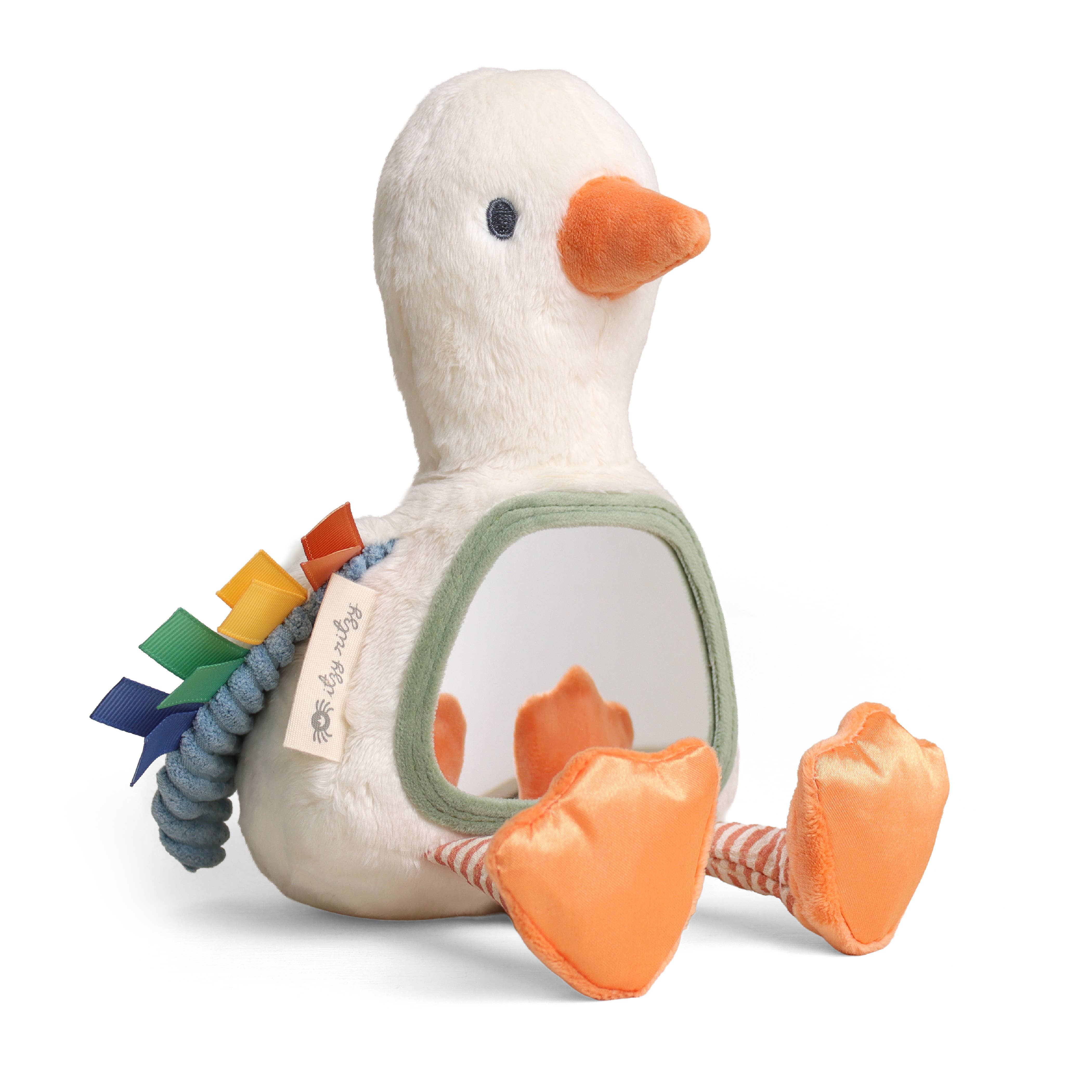 Itzy Ritzy Baby Toy Goose Itzy Bitzy Sensory Tummy Time Mirror™