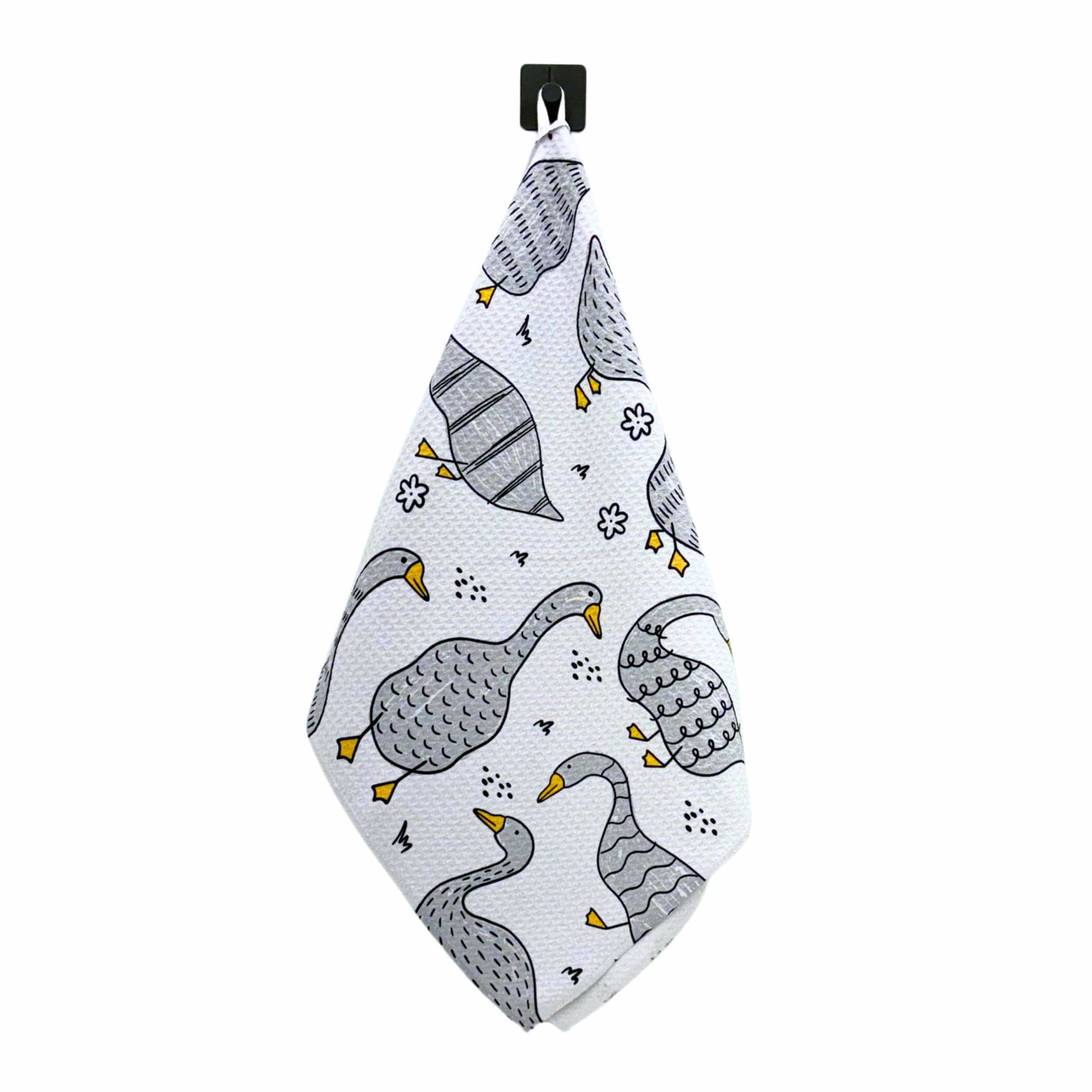 Driftless Studios Kitchen Towel Gray Goose Kitchen Waffle Towel