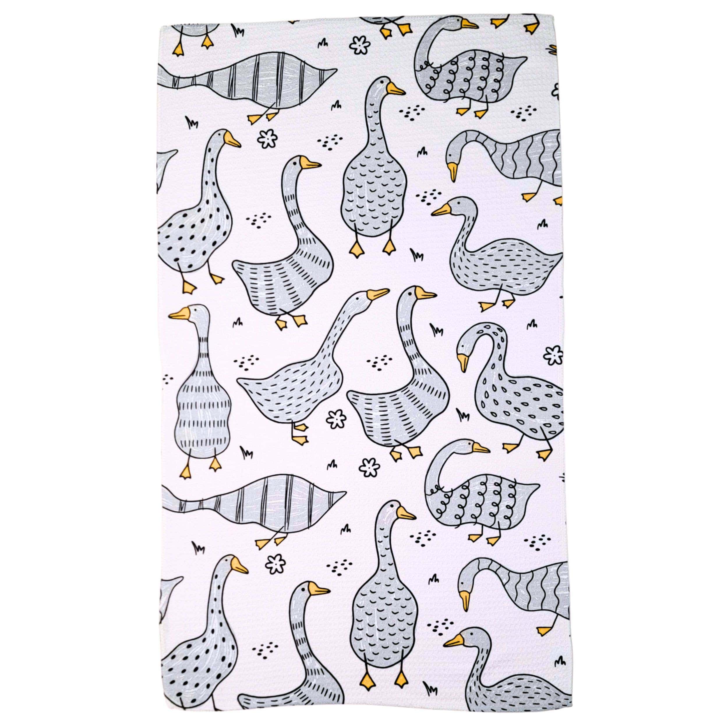 Driftless Studios Kitchen Towel Gray Goose Kitchen Waffle Towel