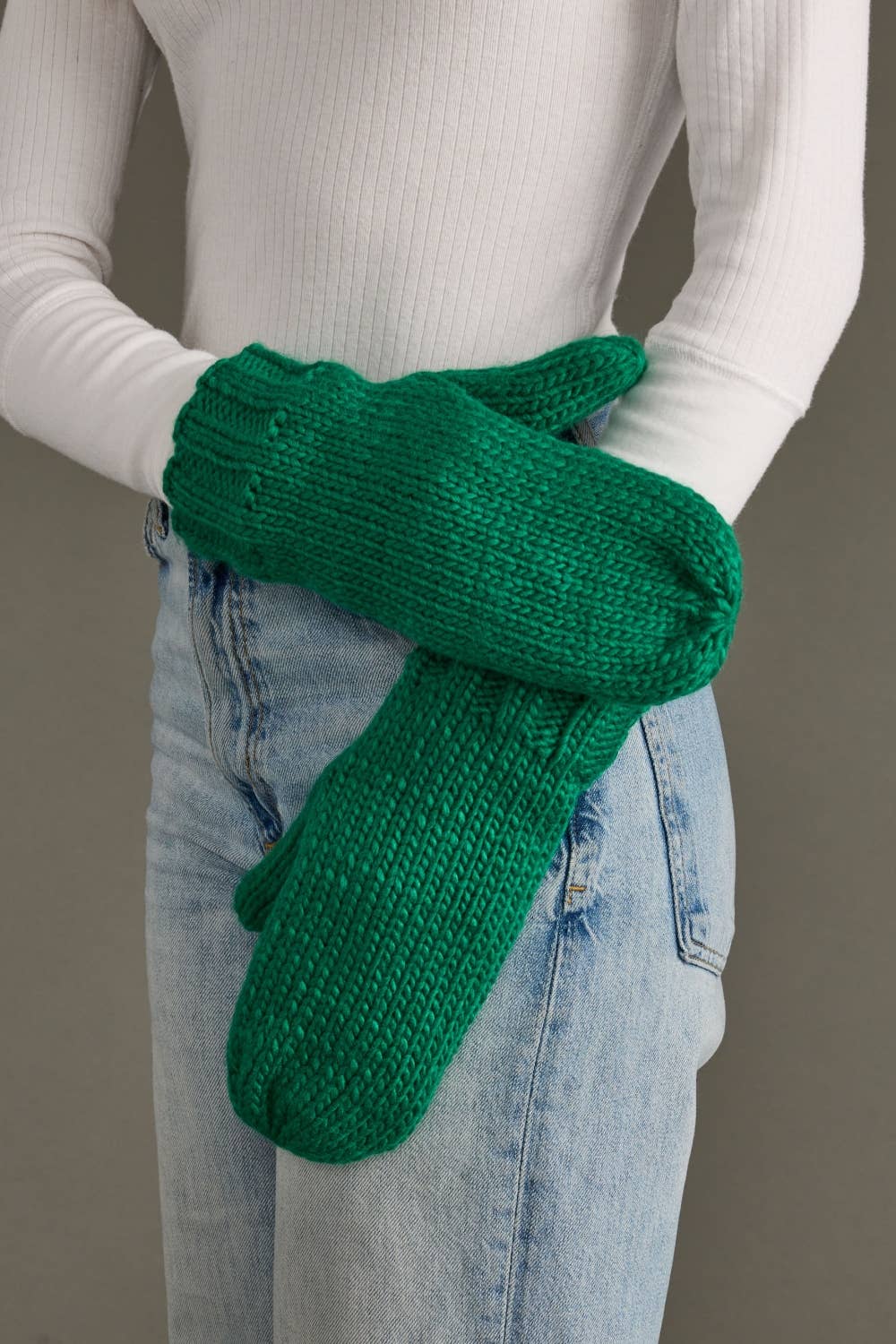 Panache Apparel Co. Mittens Green Knit Mittens