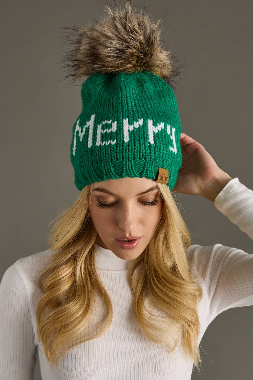 Green Merry Pom Hat