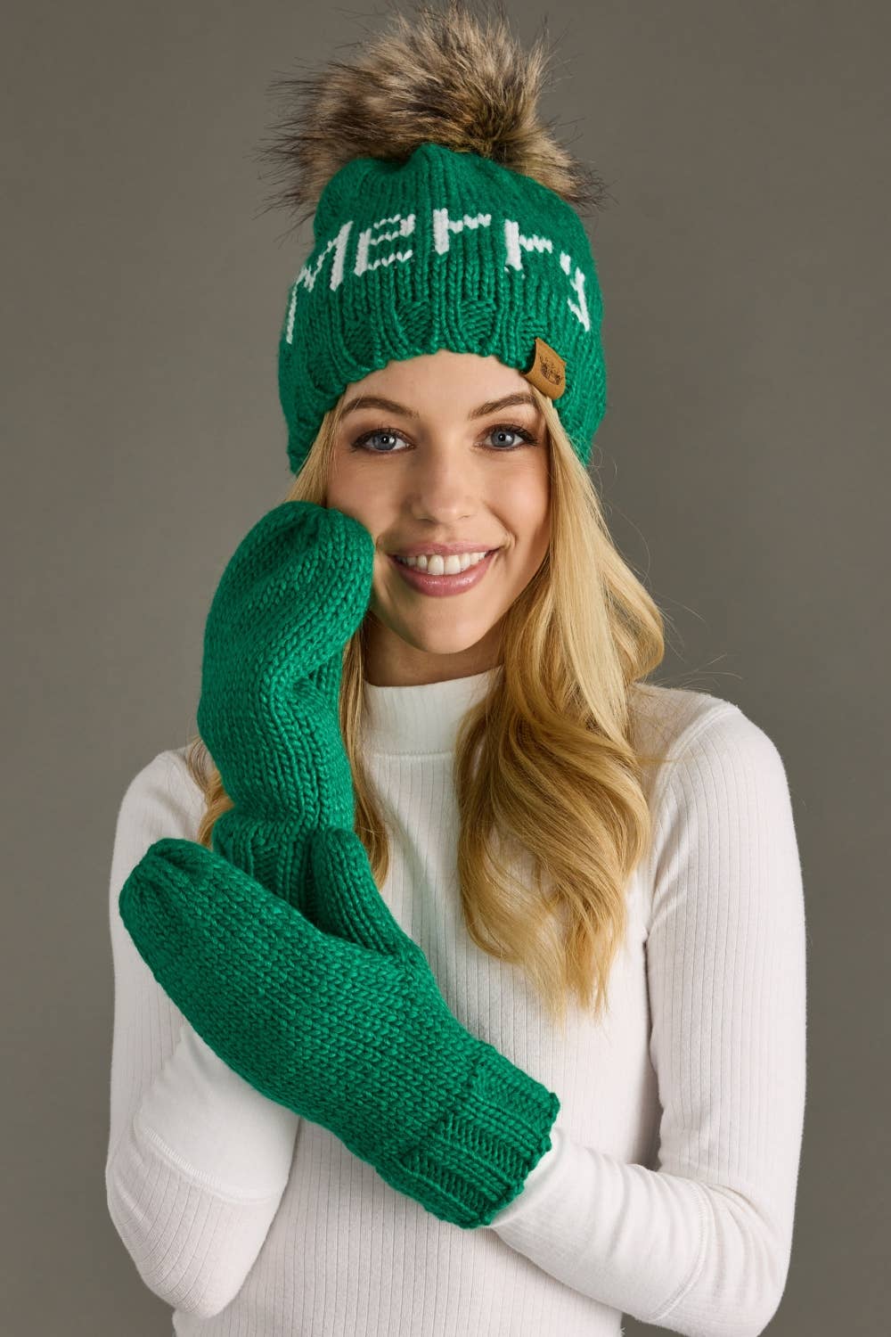 Green Merry Pom Hat