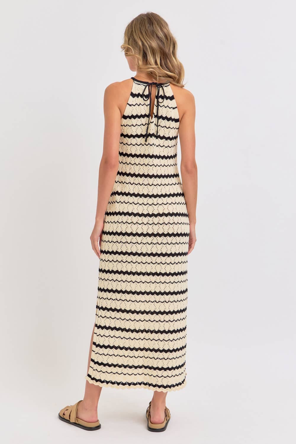 Halter Crochet Knit Dress