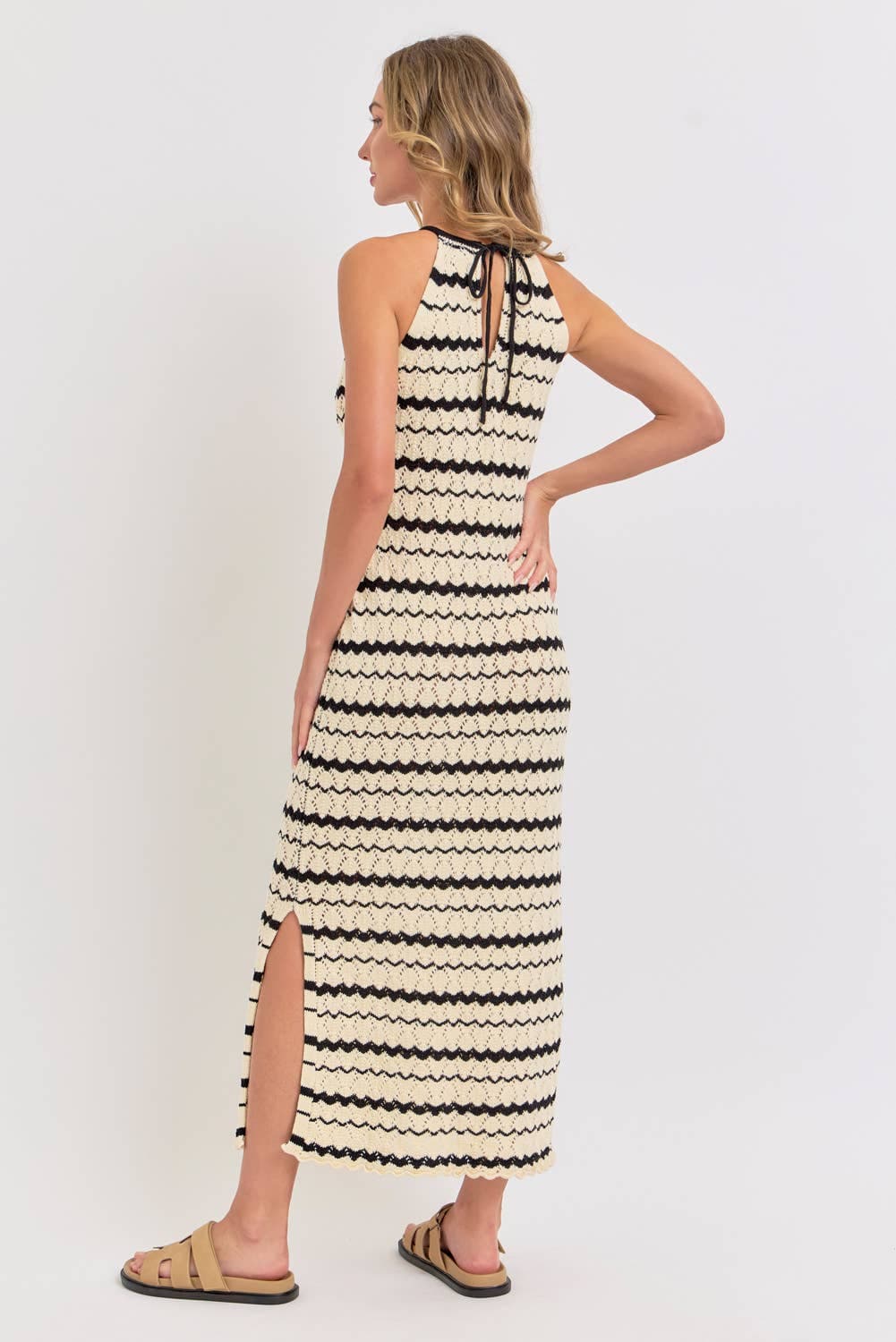 Halter Crochet Knit Dress