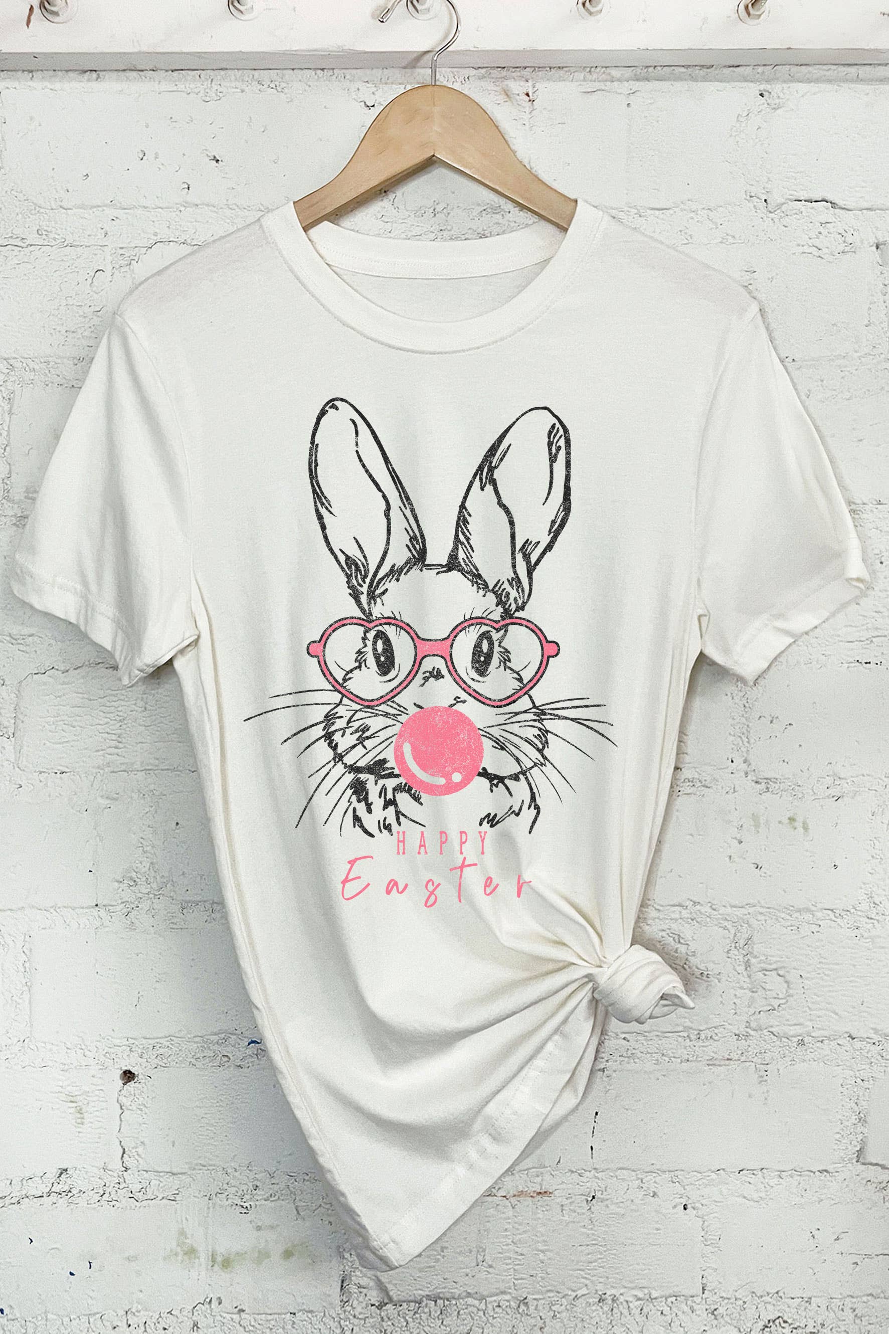 Rustee Clothing T-Shirt Happy Easter Bubble Gum Rabbit Tee