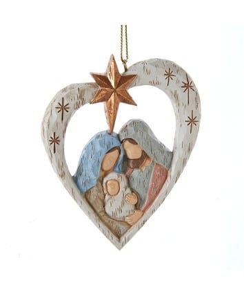 Kurt Adler Seasonal Decor Heart Nativity Ornament