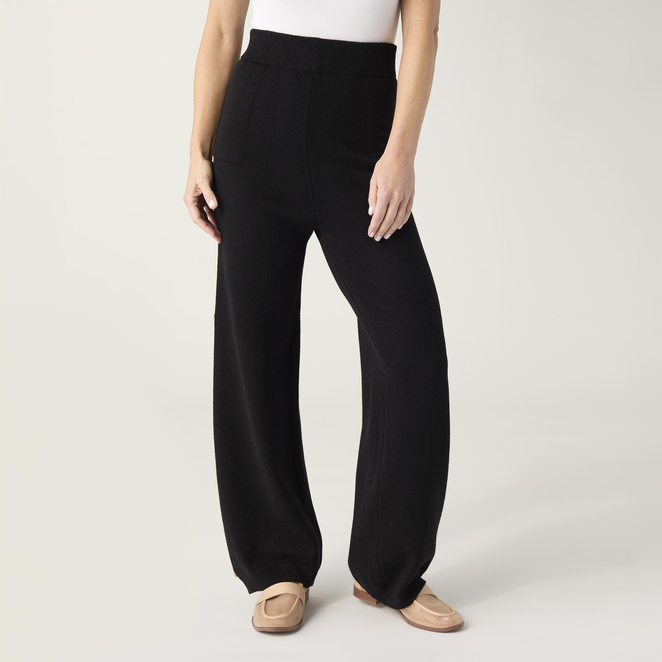 CoCo Carmen Lounge Wear Heavenly-Luxe Button Detail Black Pant