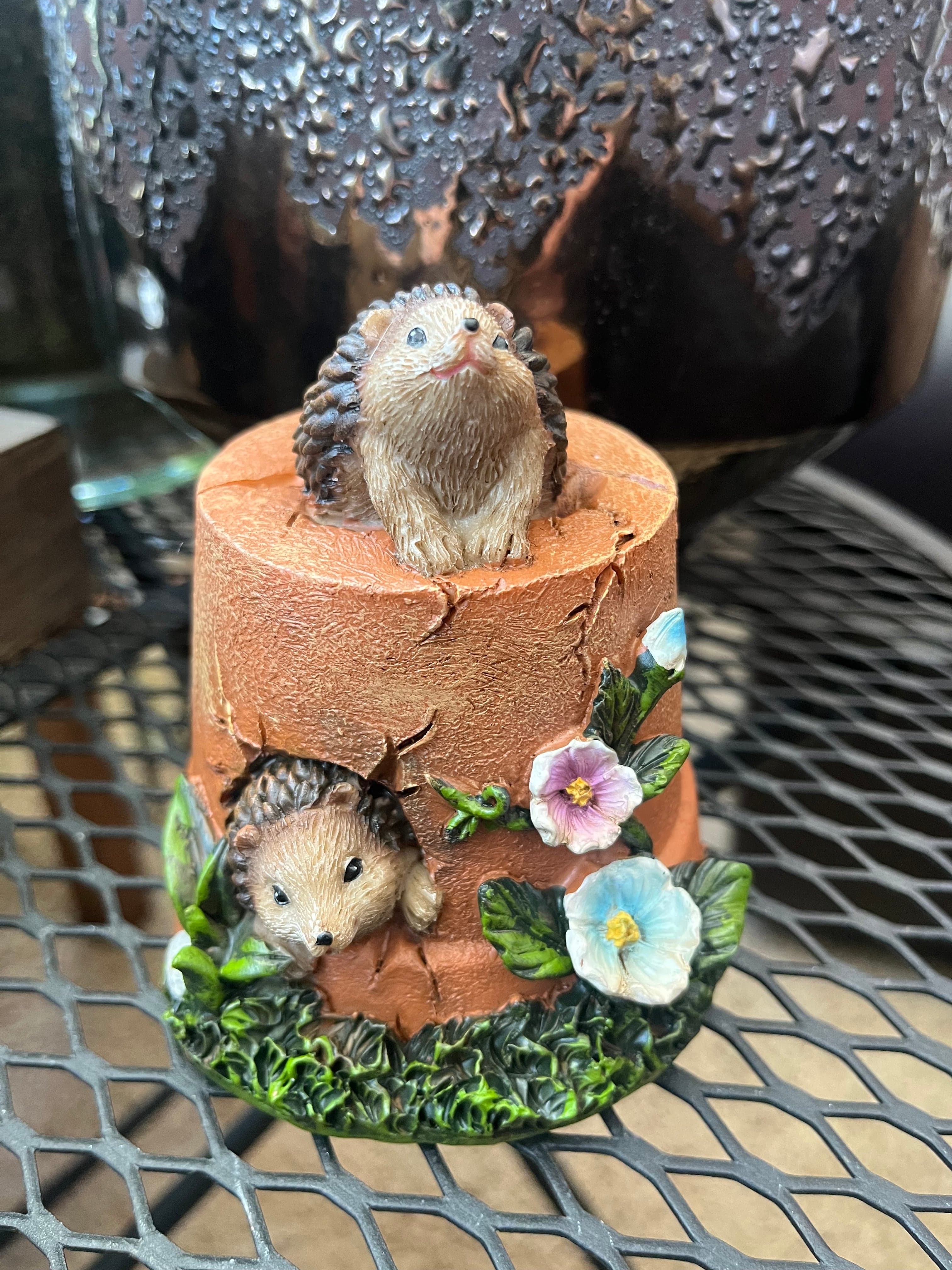 Hedgehog in Flower Pot