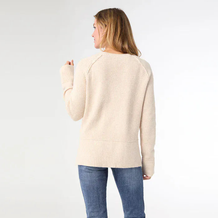 Helix Crew Neck Sweater with Side Slit