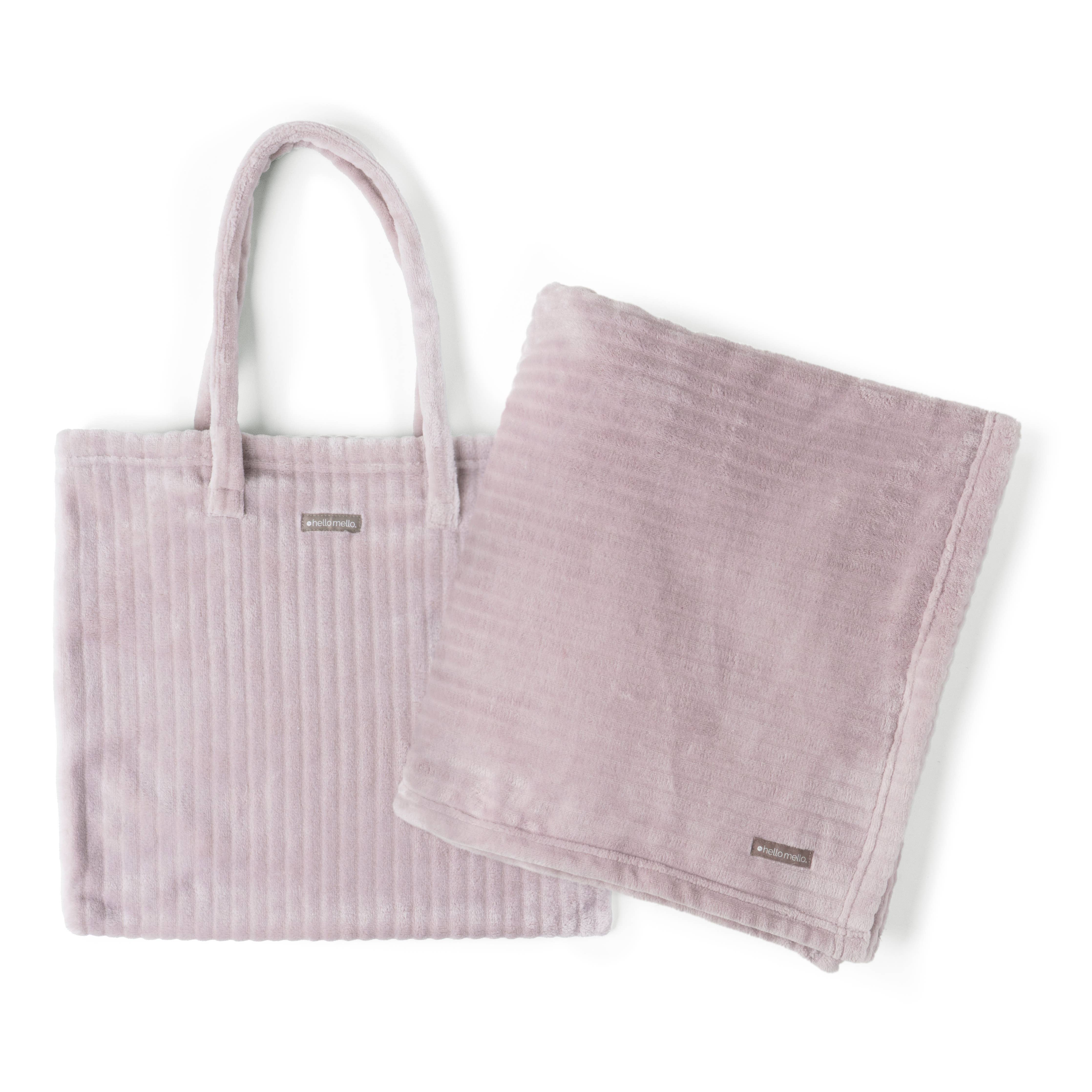 Hello Mello On My Way Tote Lilac Blanket