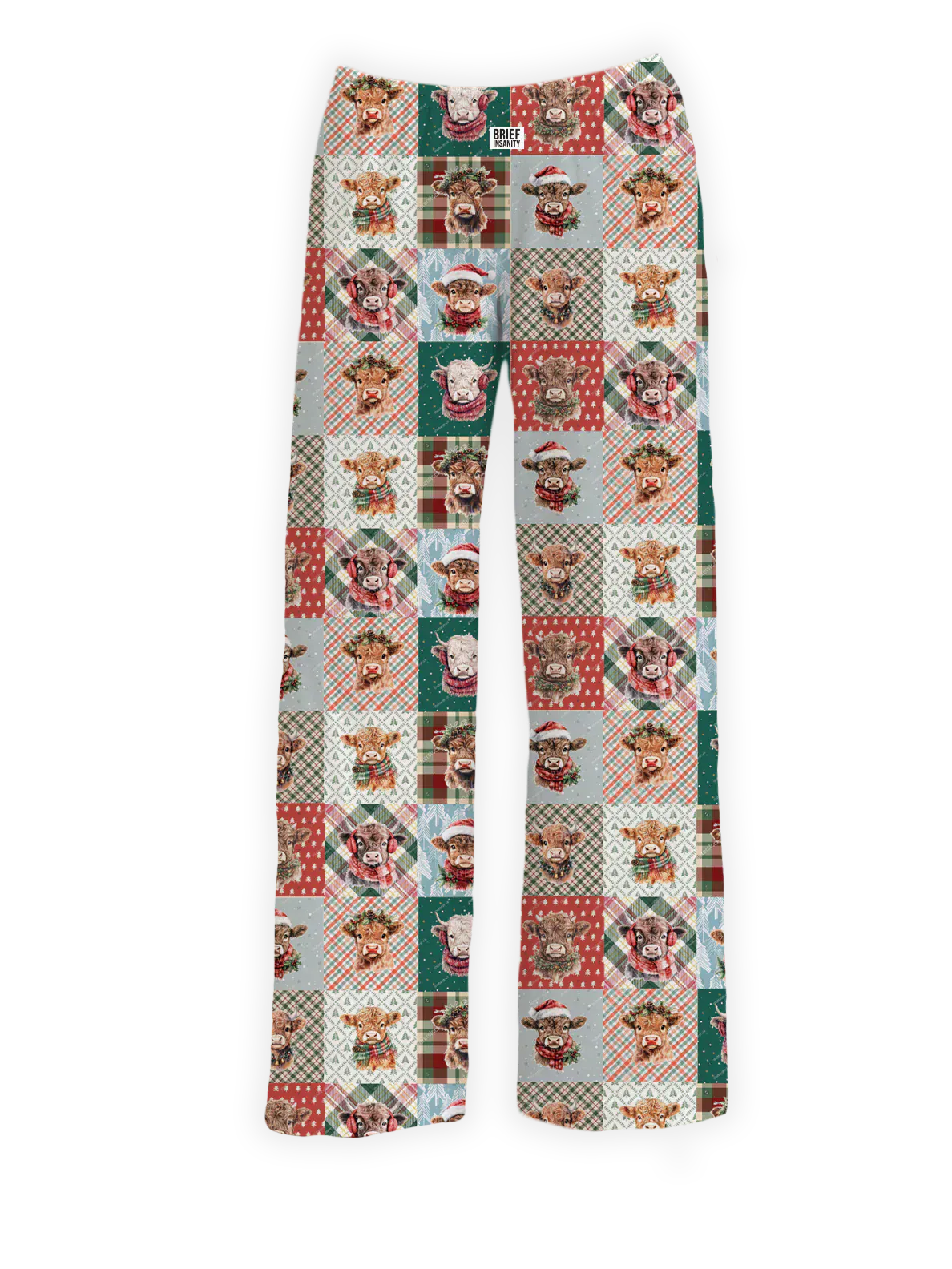 Brief Insanity Lounge Pants Highland Cow Christmas Lounge Pants