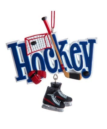 Kurt Adler Seasonal Decor Hockey Ornament
