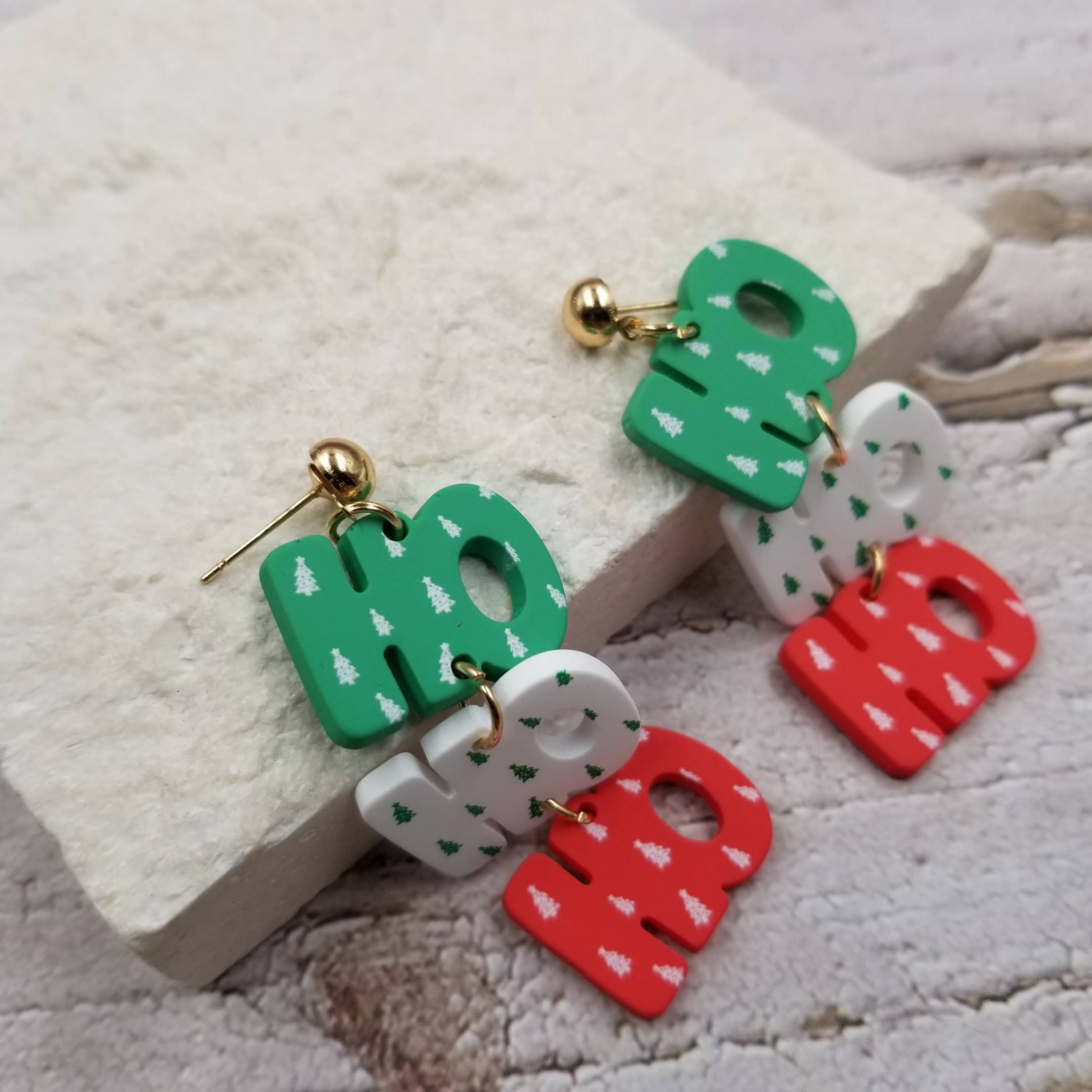 Treasure Wholesale Earrings HOHOHO Christmas Earrings