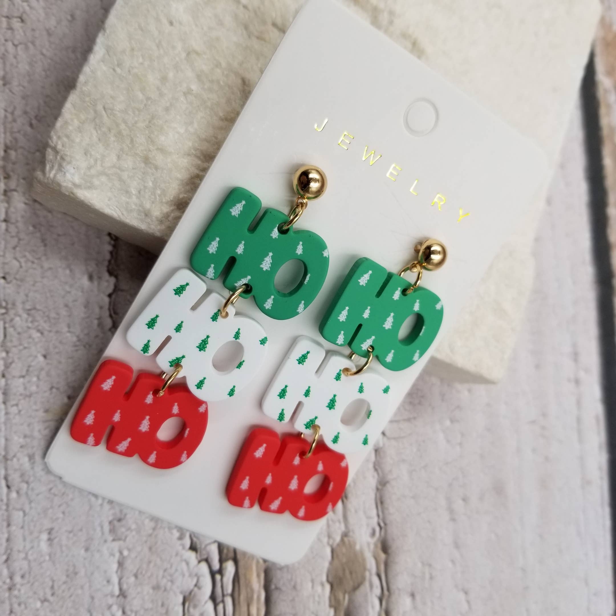 HOHOHO Christmas Earrings