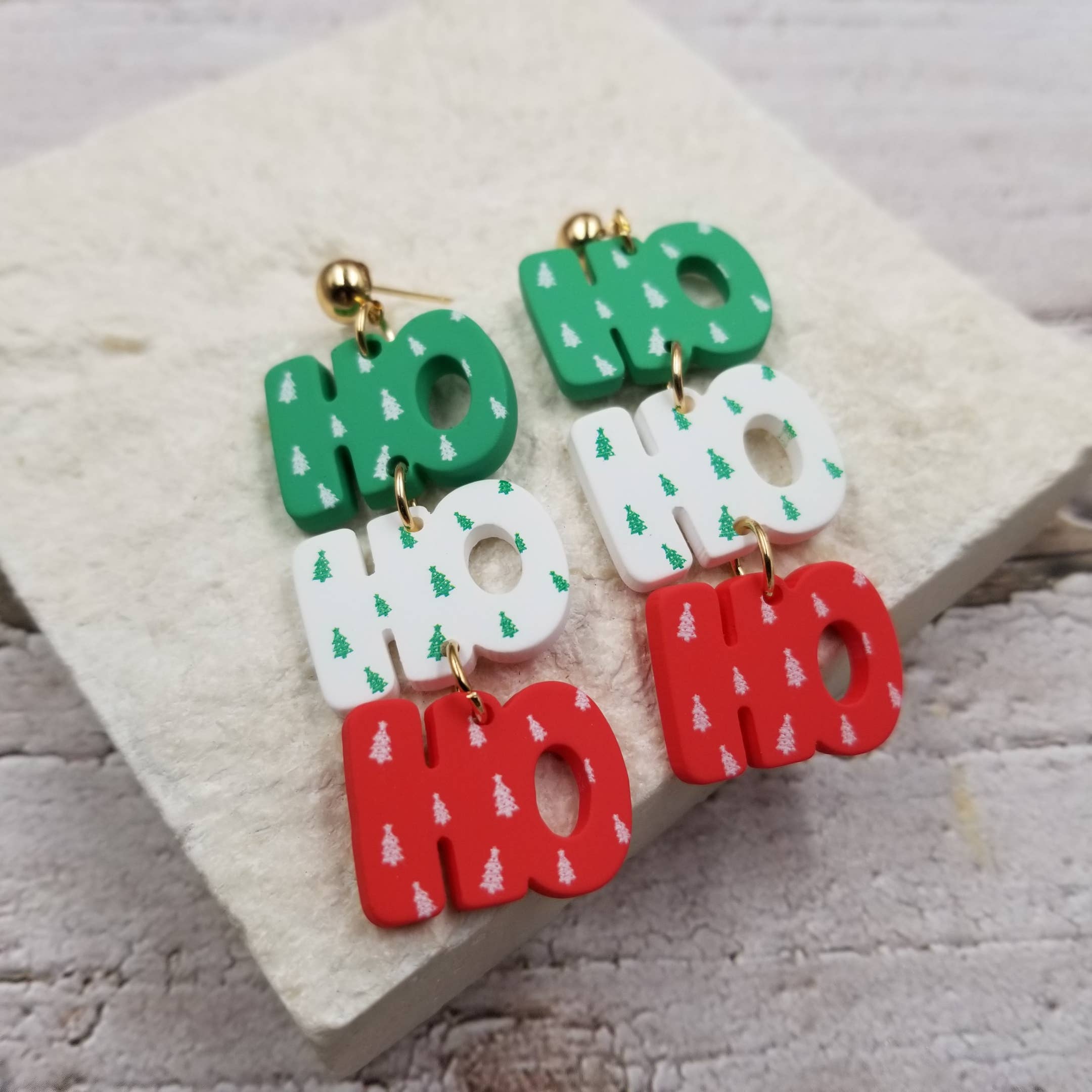 Treasure Wholesale Earrings HOHOHO Christmas Earrings