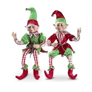 K&K Seasonal Decor Holiday Jesters w/Checkered Pants