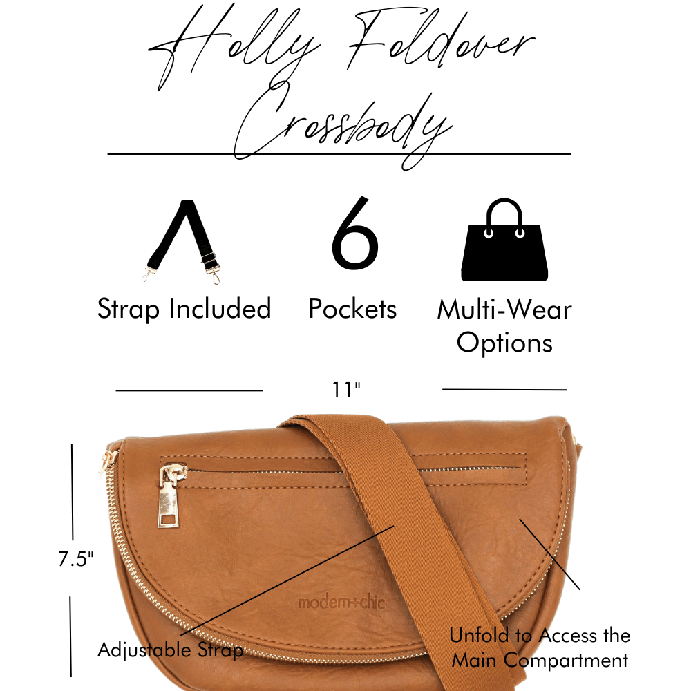 Holly Foldover Satchel Crossbody Belt Bag