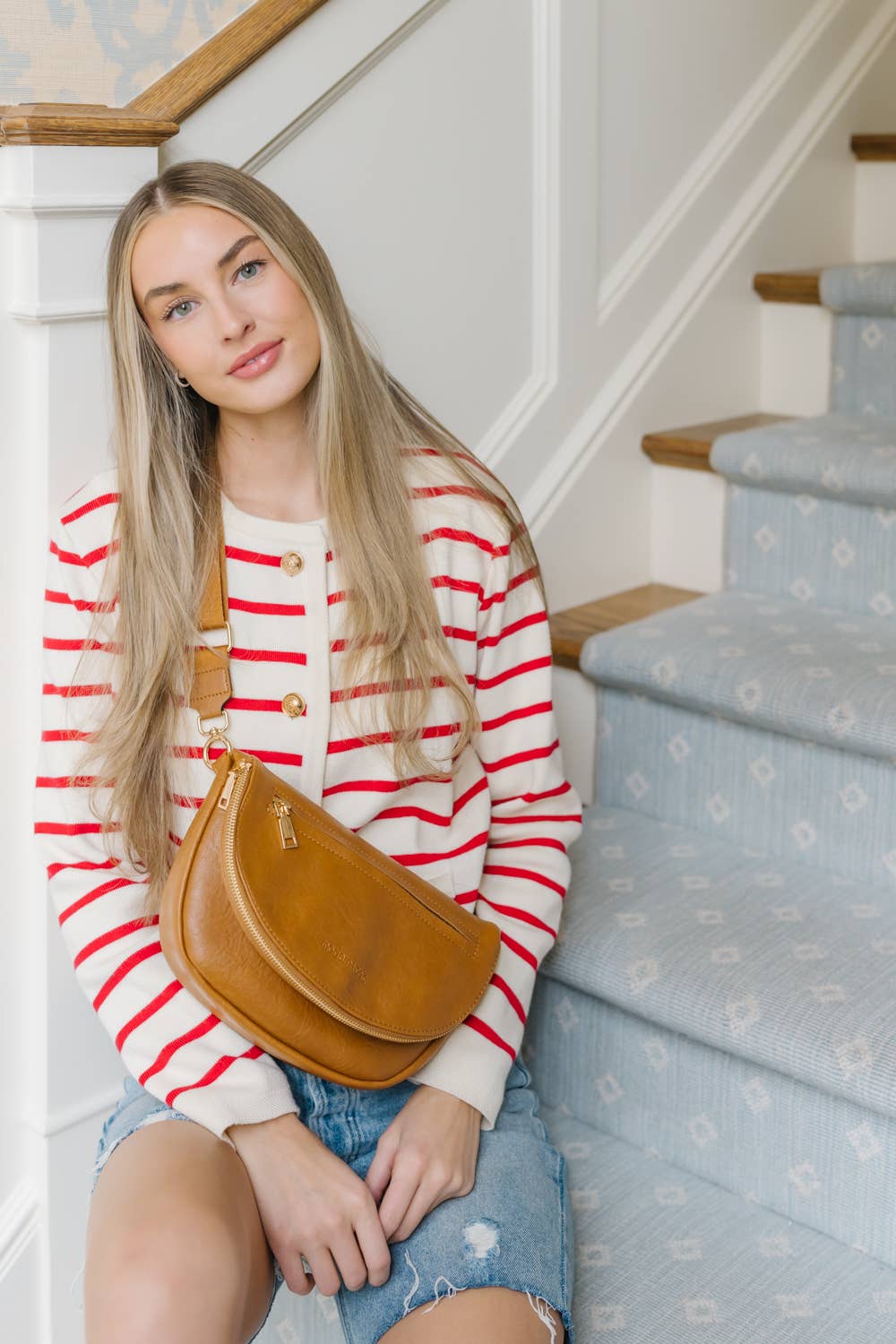 Holly Foldover Satchel Crossbody Belt Bag