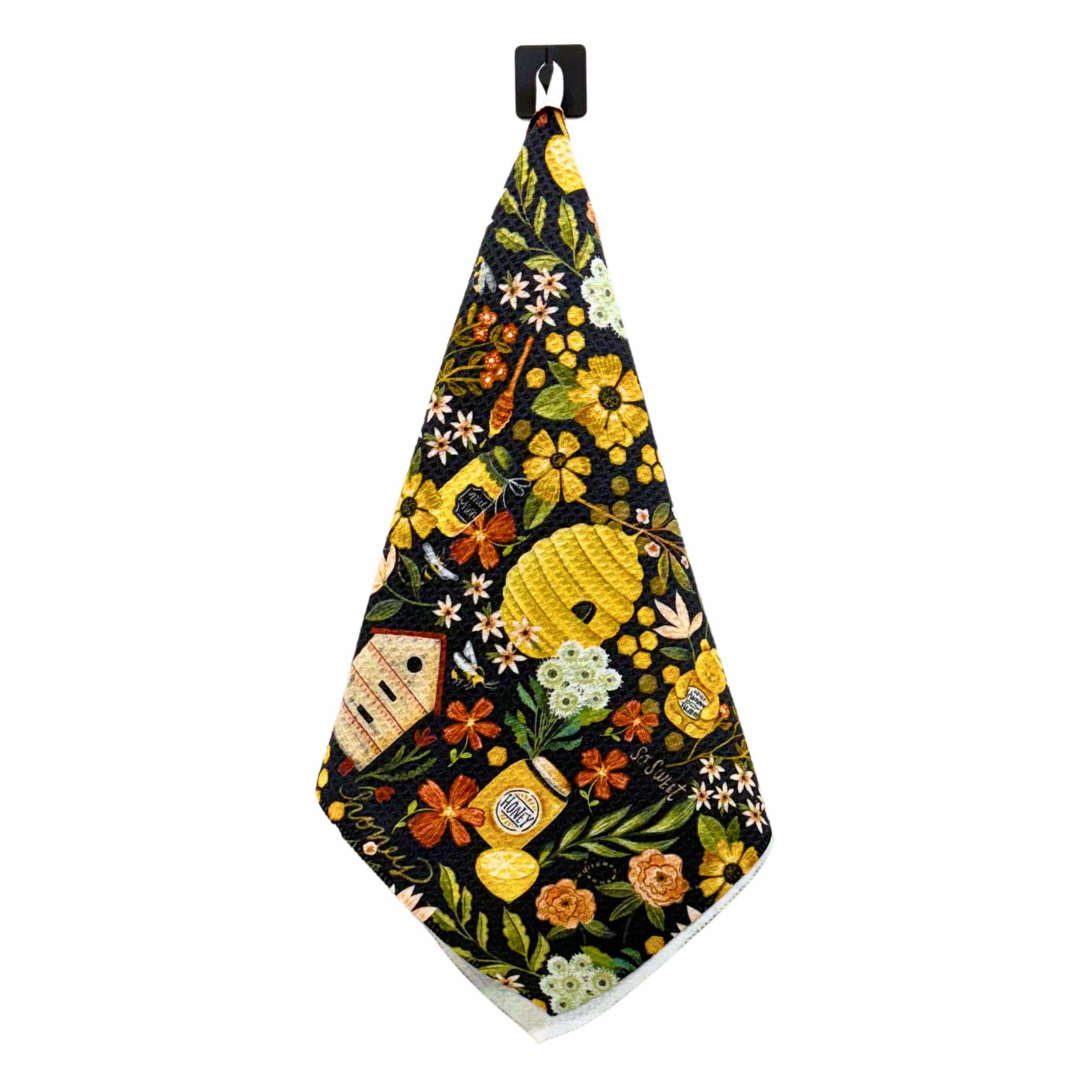 Driftless Studios Kitchen Towel Honey Bee Farmhouse Kitchen Waffle Towel