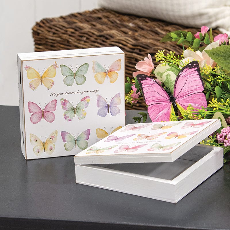 MJJ #8 (Melissa) Hinged Box Hope and Dreams Butterfly Hinged Box