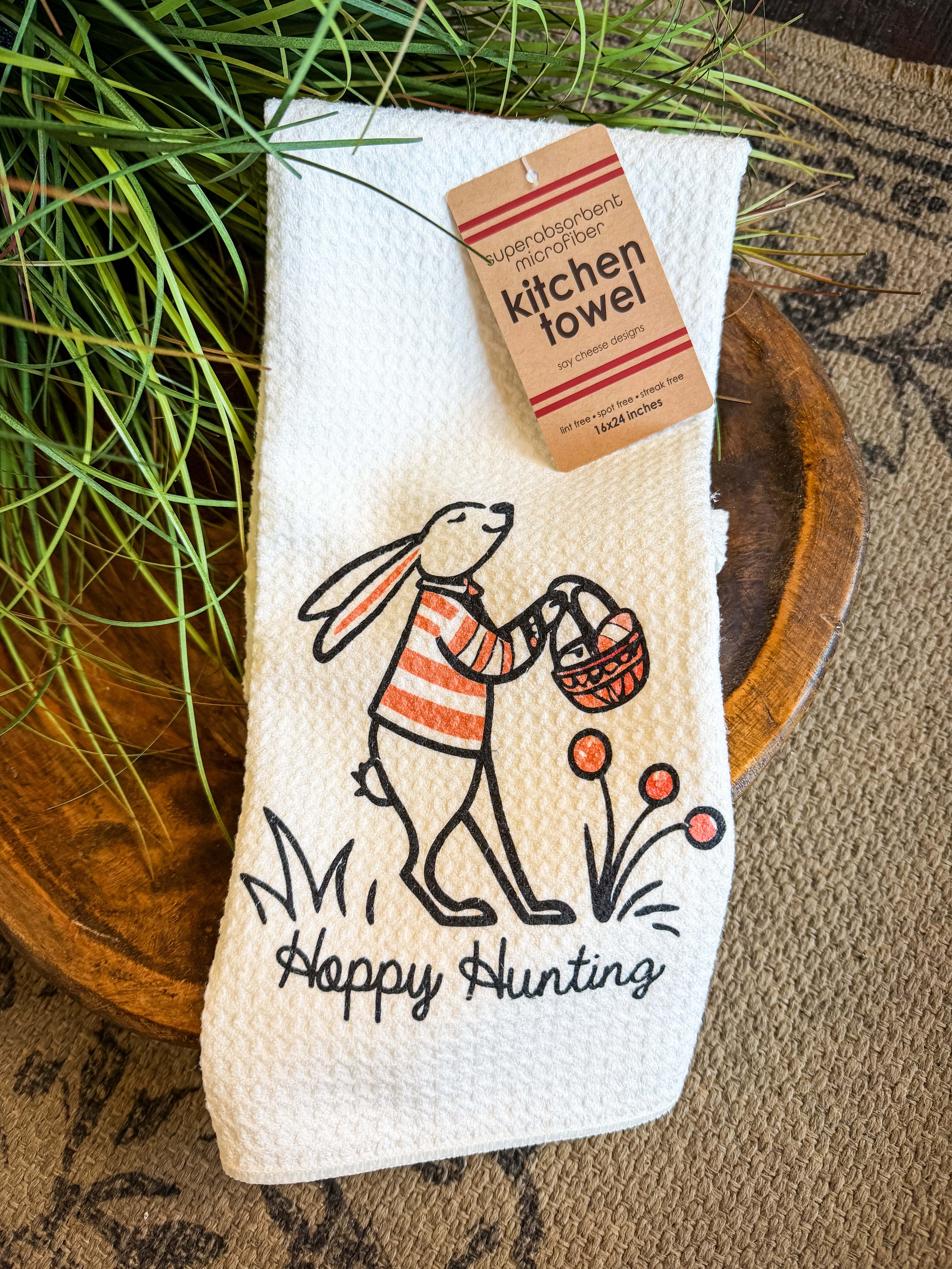 Say Cheese Designs Kitchen Dishtowel Hoppy Hunting Kitchen Towel