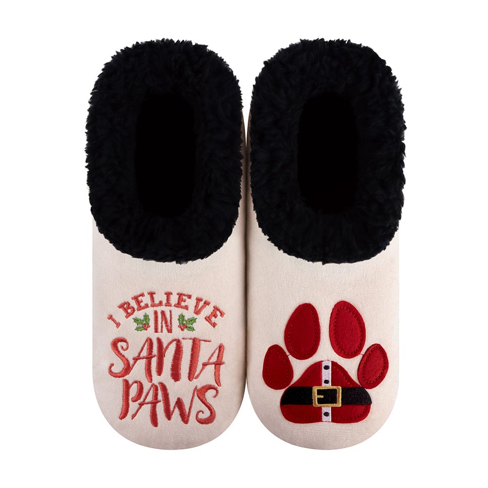 Snoozies Slippers I Believe In Santa Paws Snoozies Slippers