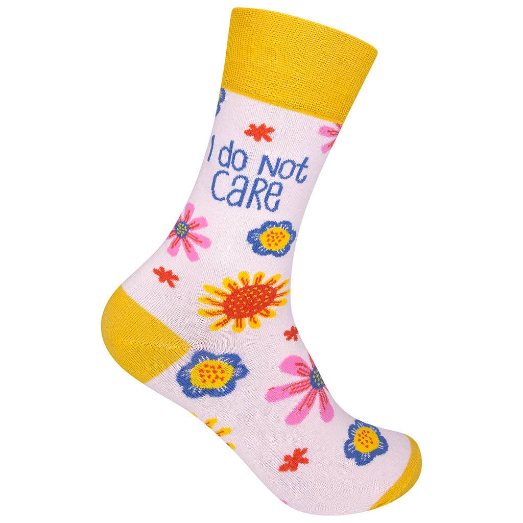 Funatic - About Face Designs - Nice Enough Merch Co I Do Not Care Socks