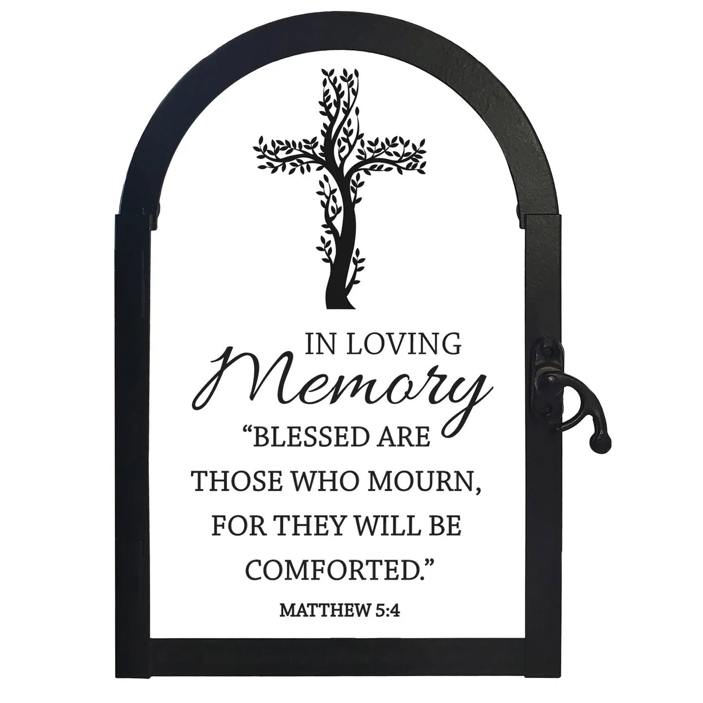 MJJ #8 (Melissa) Lantern In Loving Memory Matthew 5:4 Bereavement Filigree Lantern