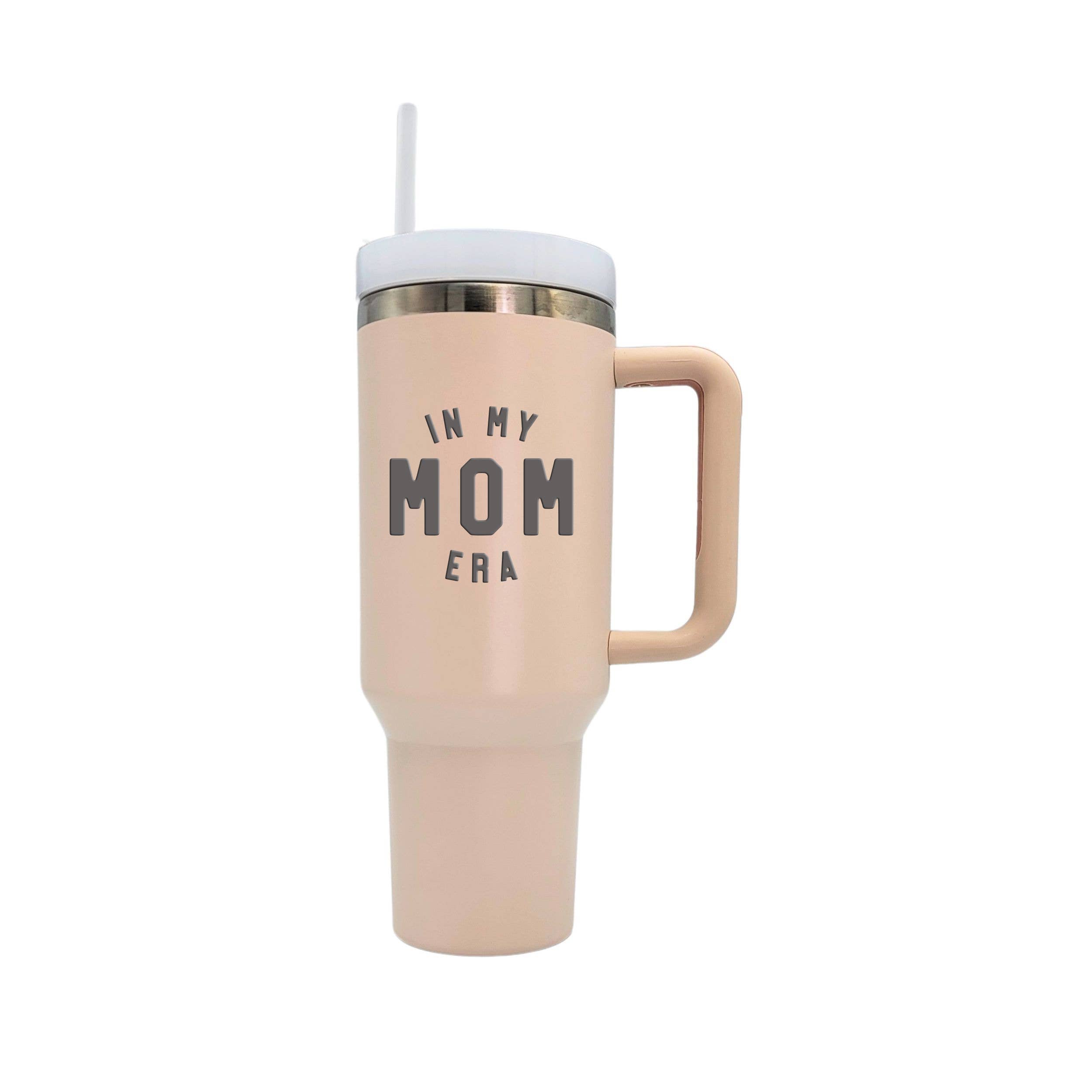 In My Mom Era Engraved Handled Tumbler - 40oz