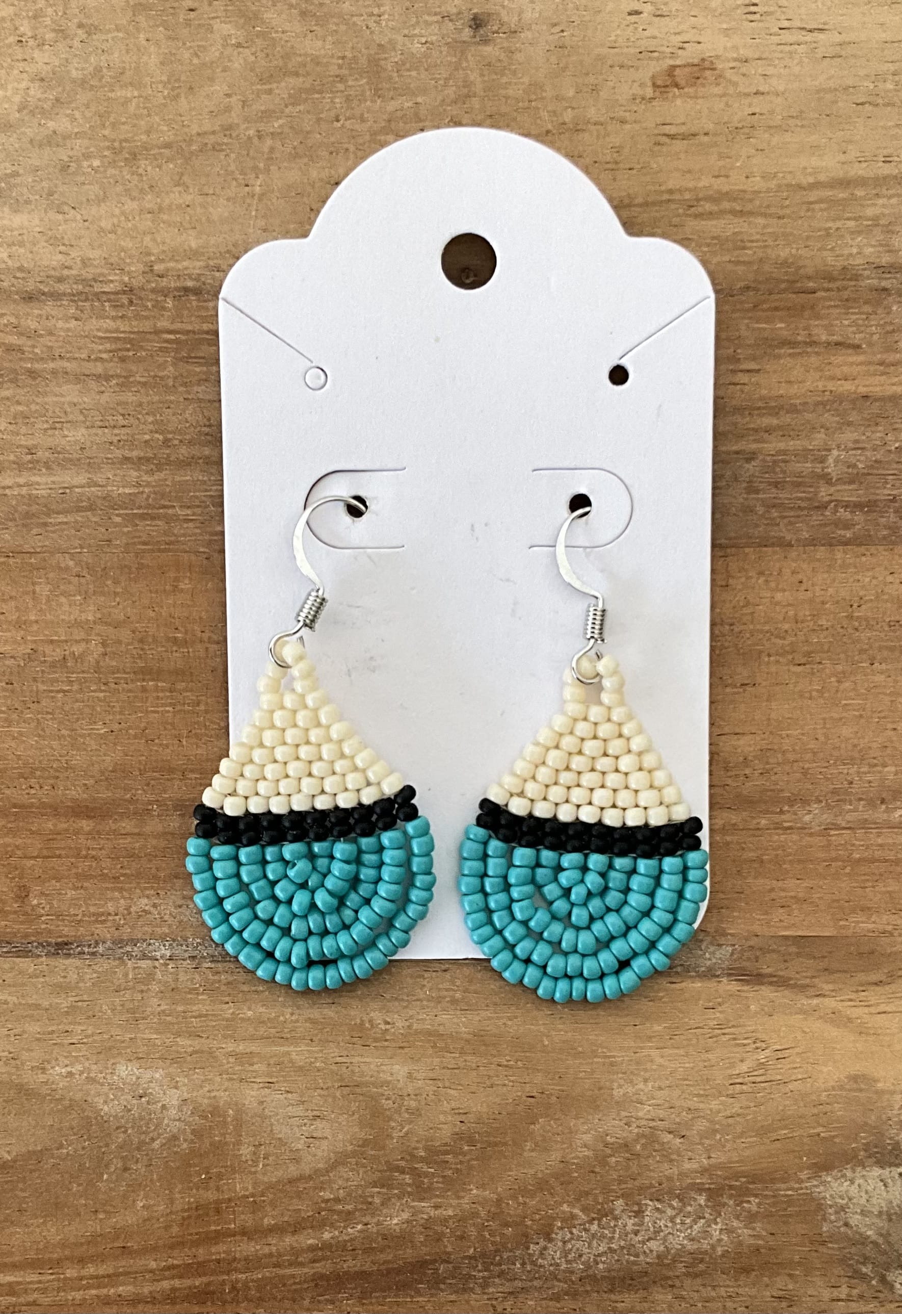 ALH #10 (Amber) Earrings Ivy Seed Bead Earrings