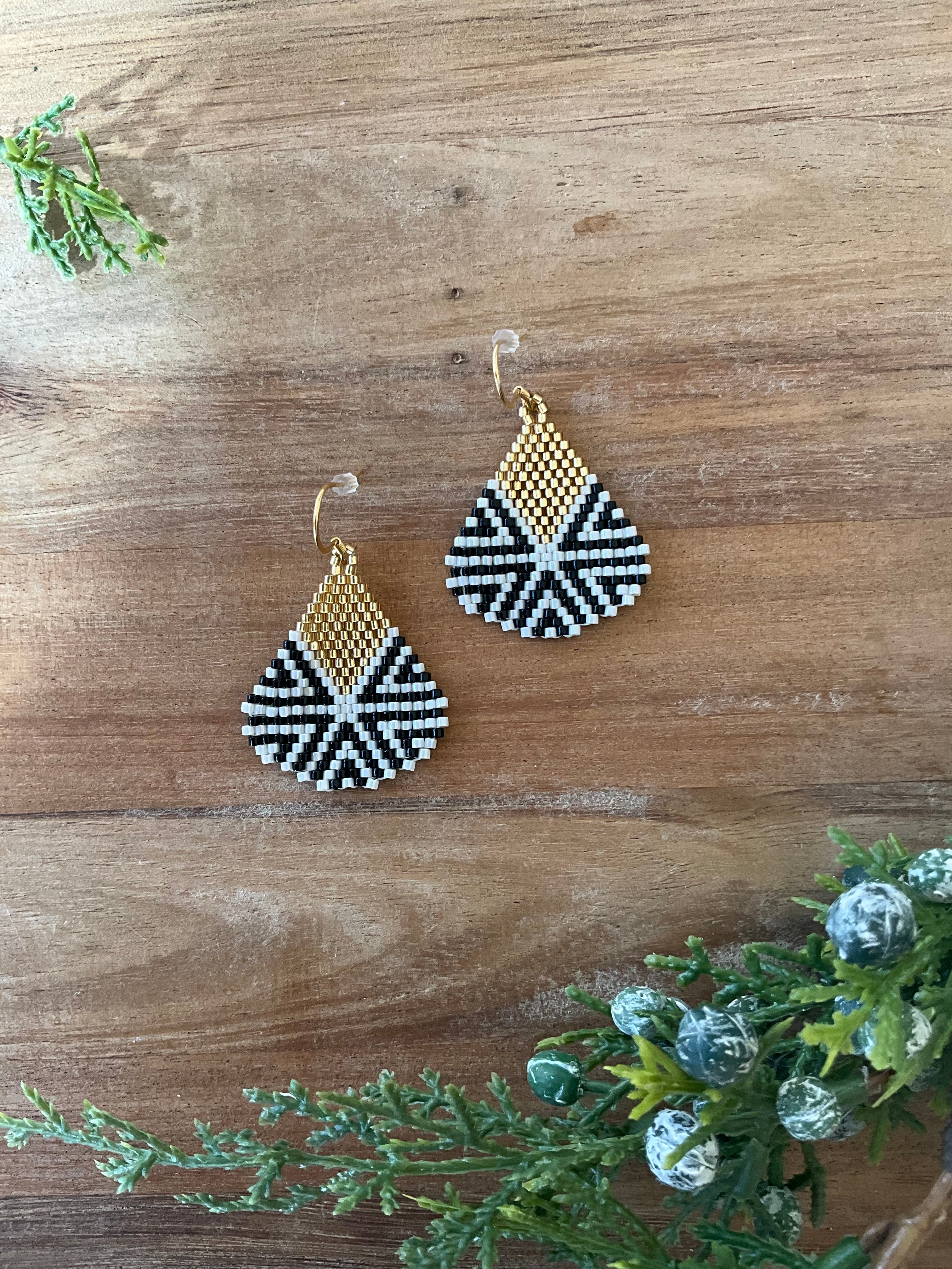 Ivy Seed Bead Earrings