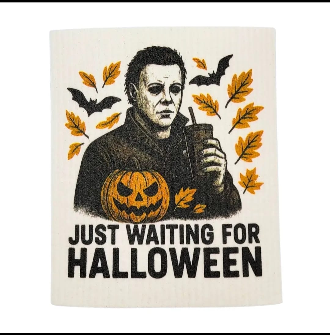 Halloween Pumpkins and Potions Swedish Sponge Cloth