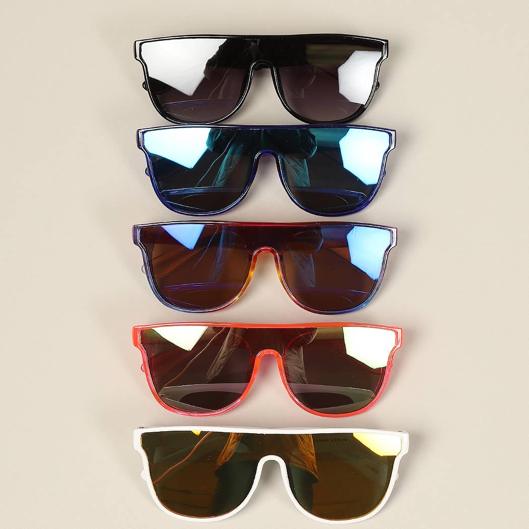 Fashion City sunglasses Kid's Flat Top Square Frame Sunglasses