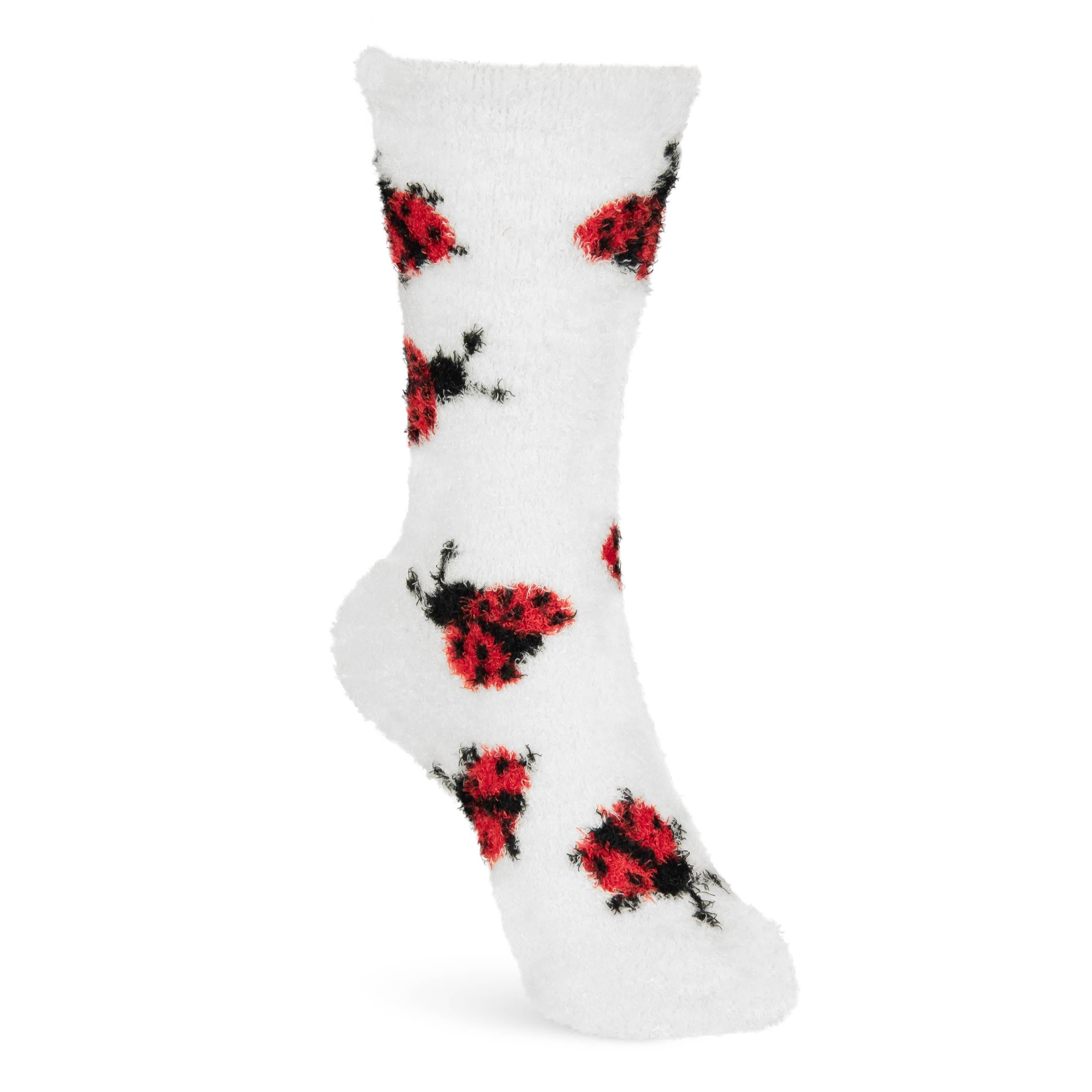 Amanda Blu Lady Bugs Fuzzy Socks