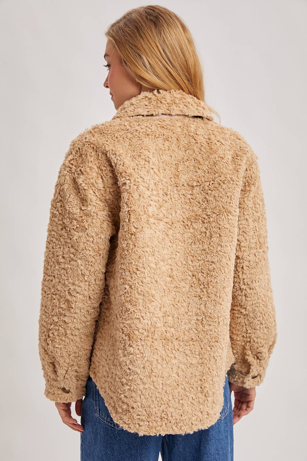 Latte Boucle Woven Jacket