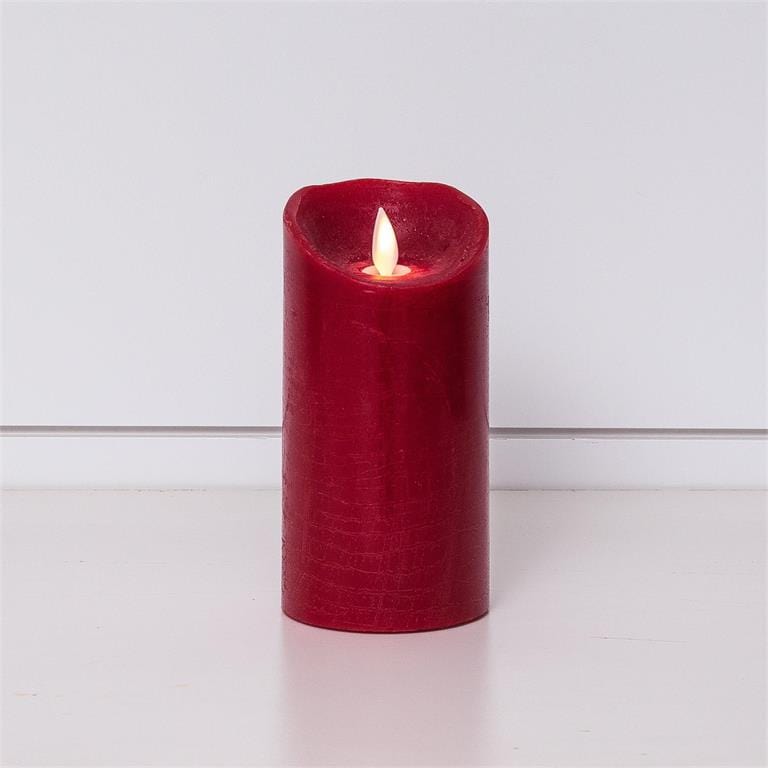 LED Red Flickering Pillar Candle