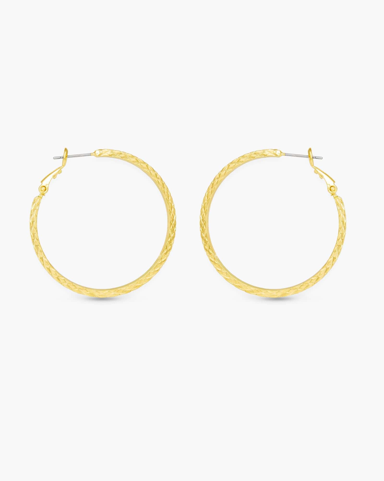 Amanda Blu Jewelry Leilani Polished Braided Large Hoop Gold