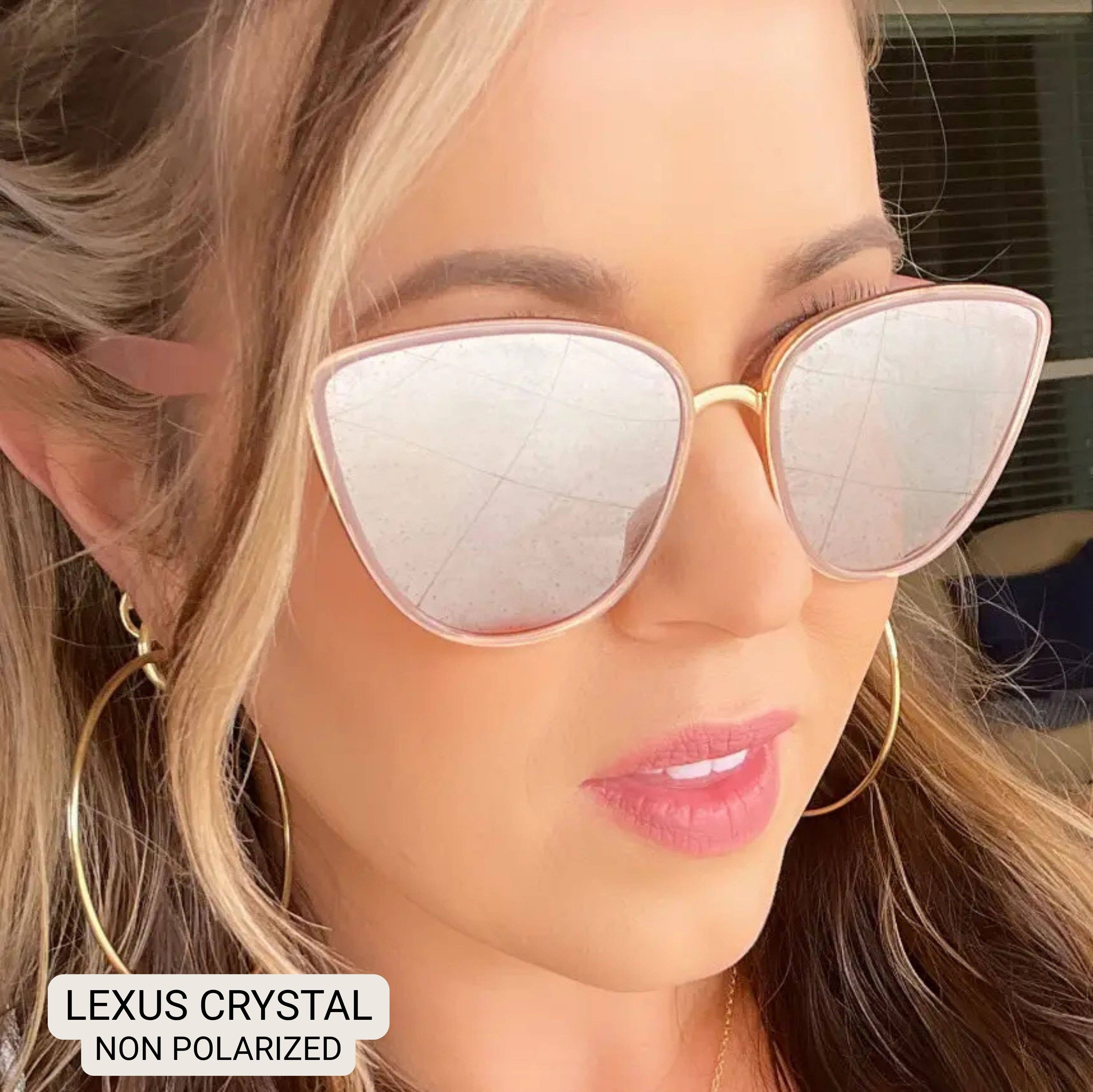 Lexus Women's Polarized Medium Cat Eye Sunglasses
