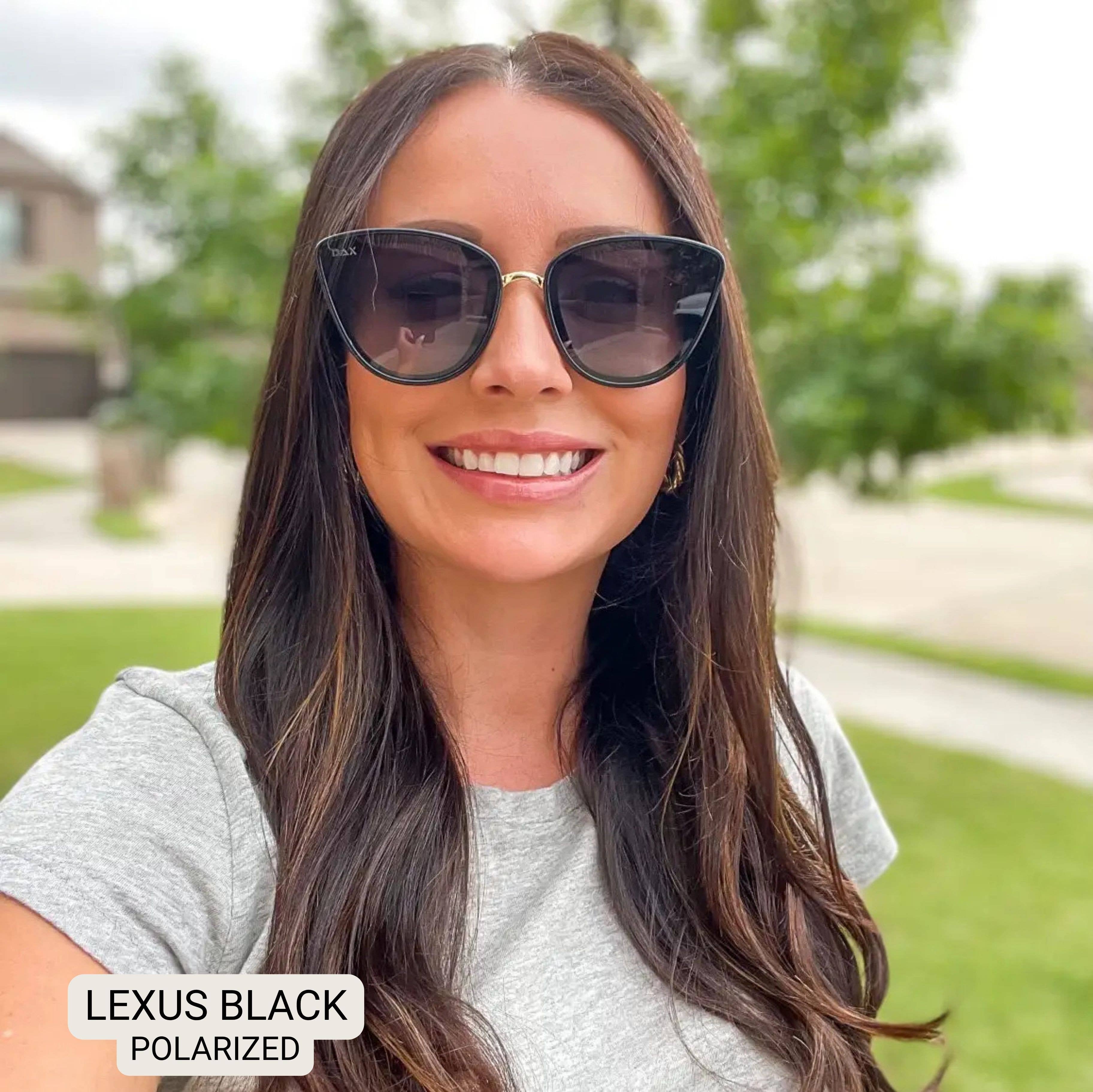 Lexus Women's Polarized Medium Cat Eye Sunglasses