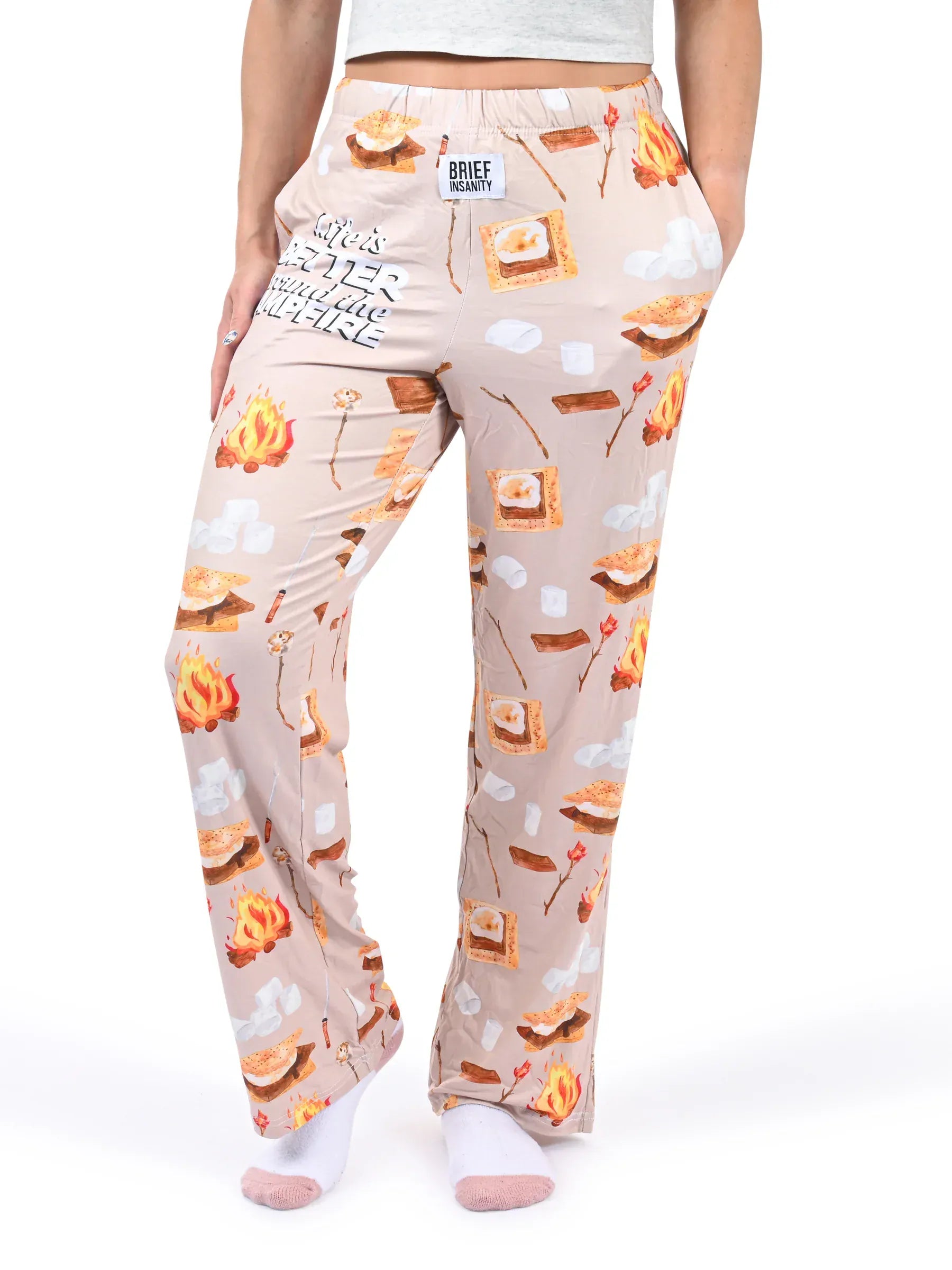 Brief Insanity Lounge Pants Life Is Better Around The Campfire S'more Lounge Pants