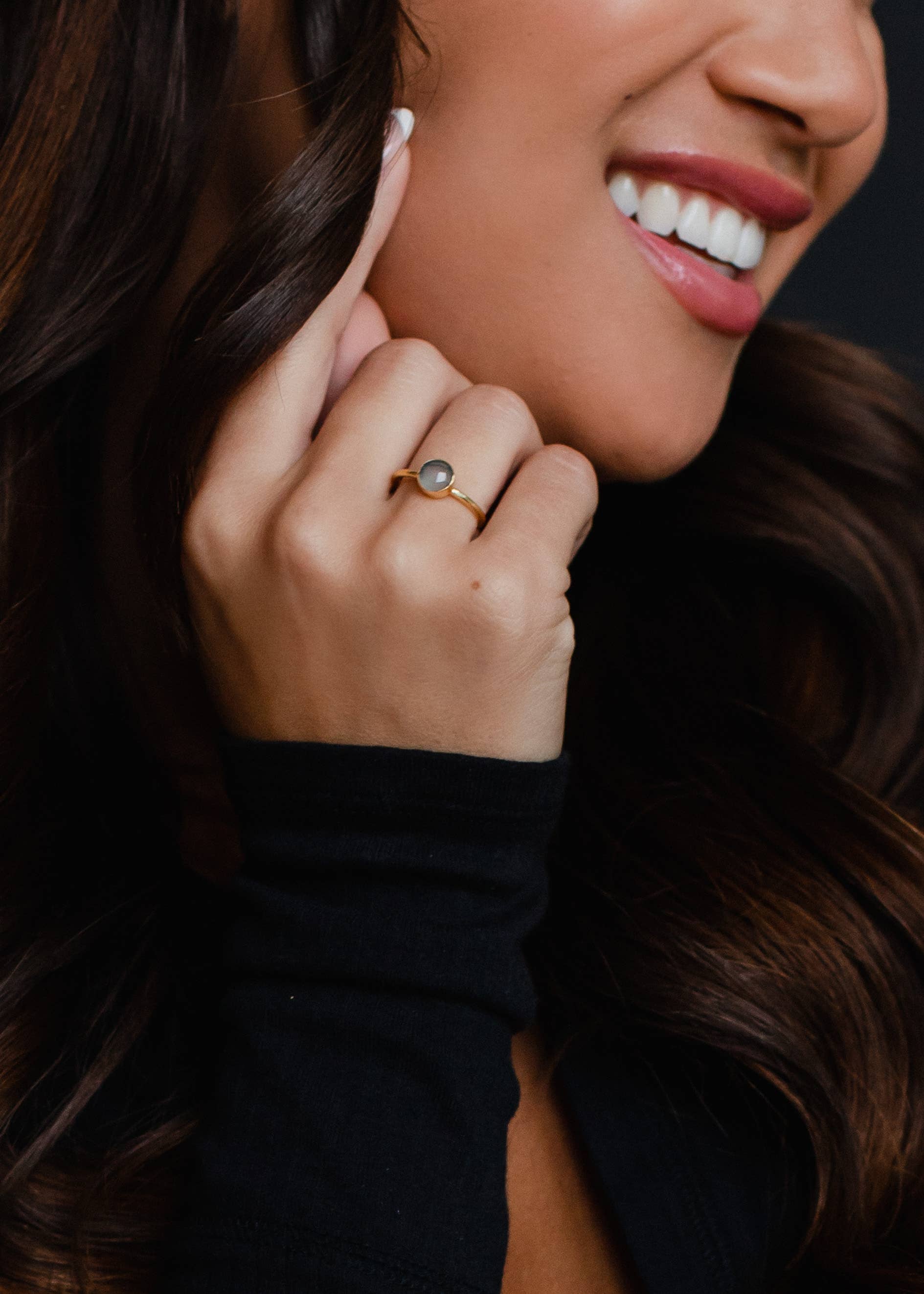 Panache Apparel Co. Light Blue Circle Ring