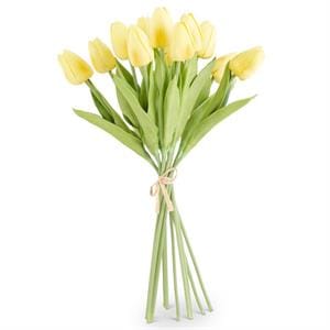 K&K Artificial Floral Light Yellow Real Touch Tulip Stem