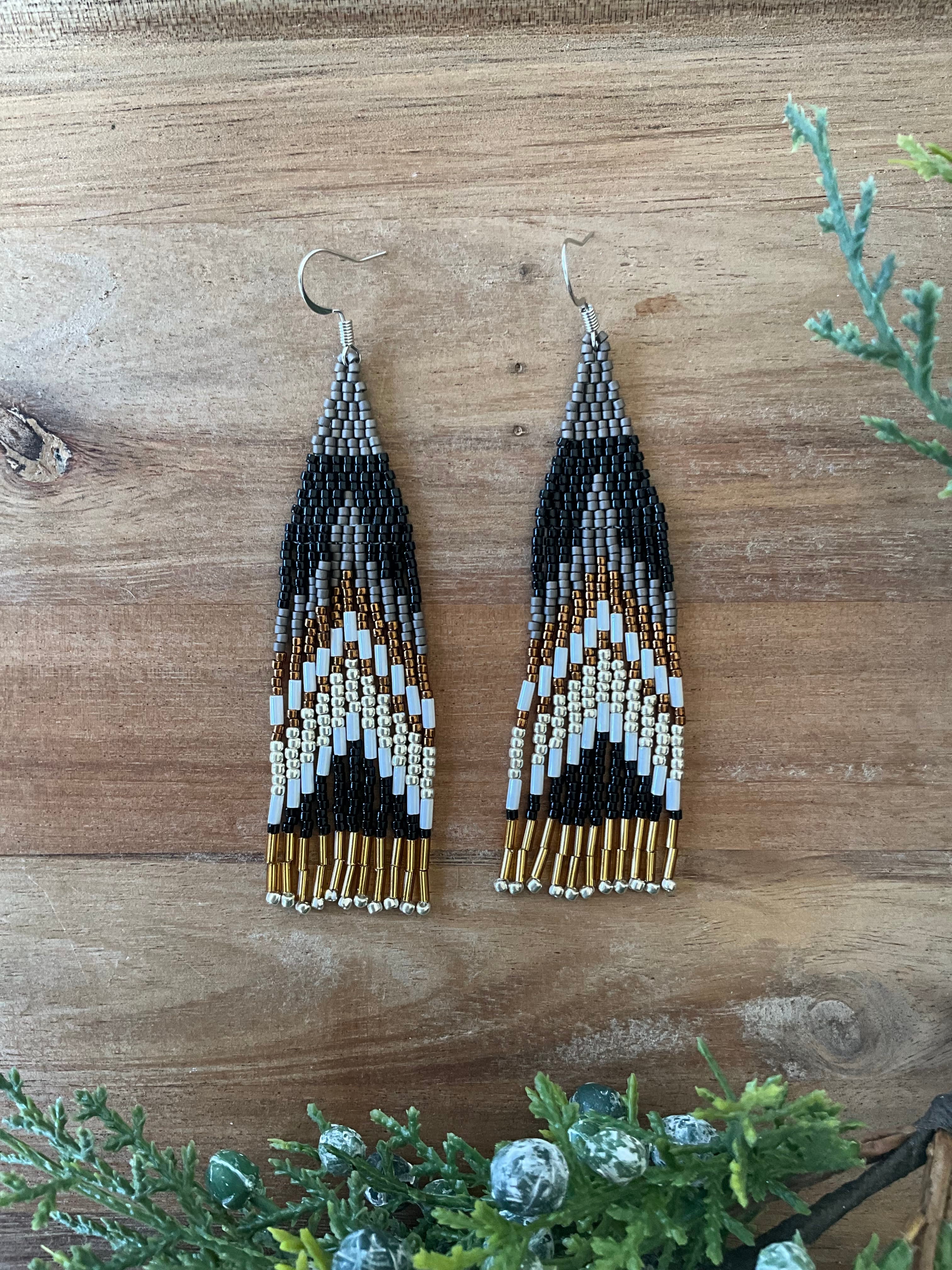 Lily Seed Bead Earrings