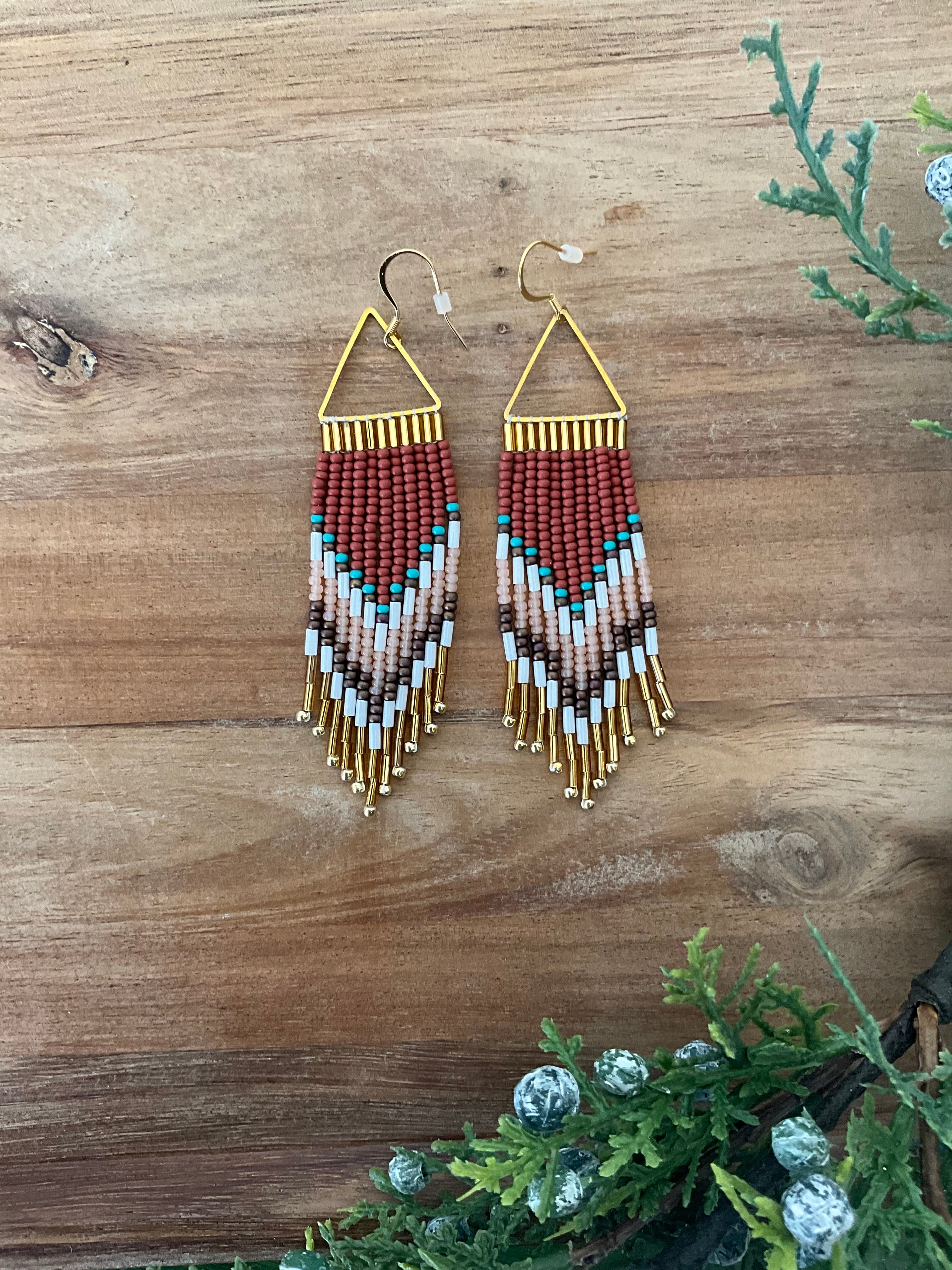 Lily Seed Bead Earrings
