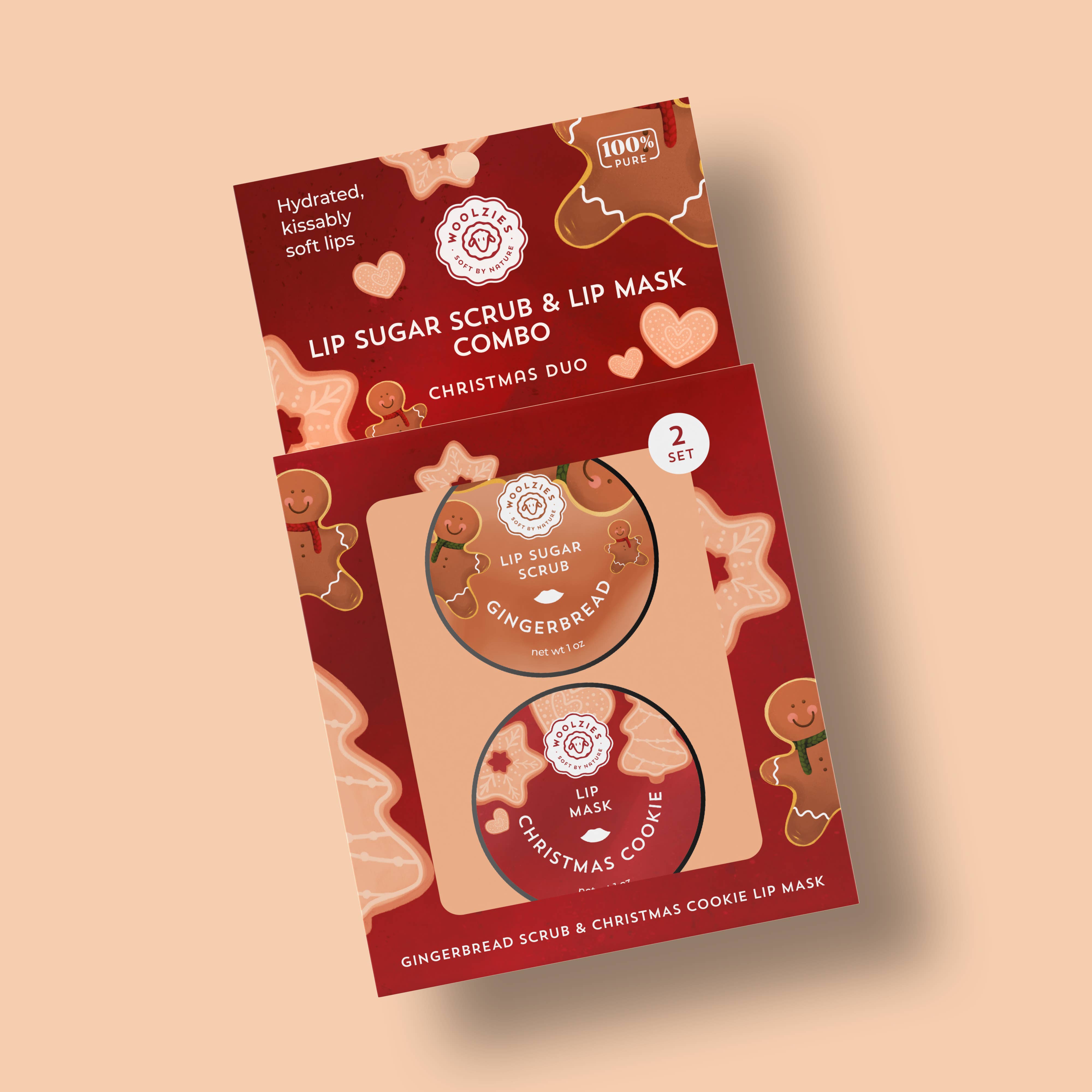 Woolzies Lip Sugar Scrub & Lip Mask Christmas Duo