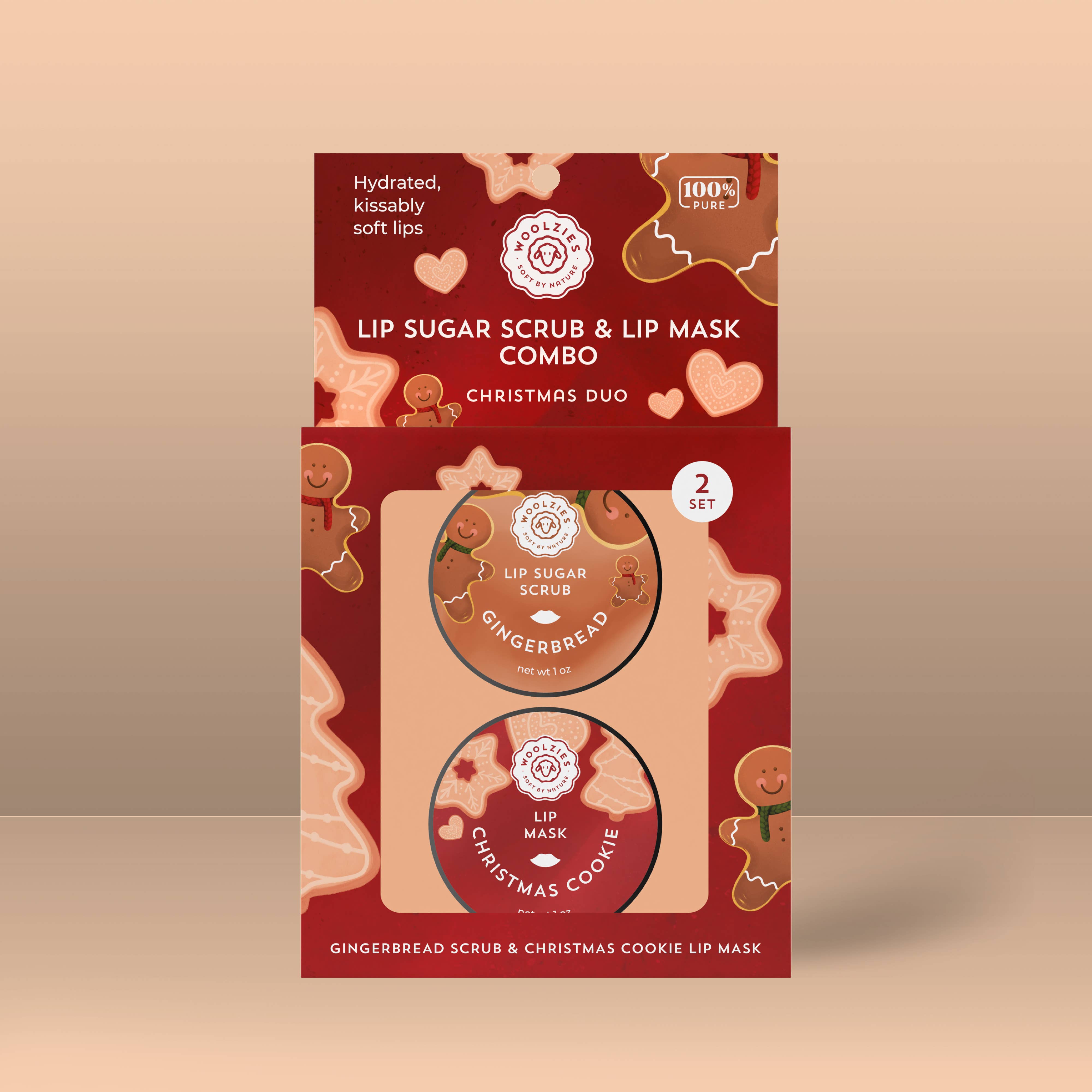 Woolzies Lip Sugar Scrub & Lip Mask Christmas Duo