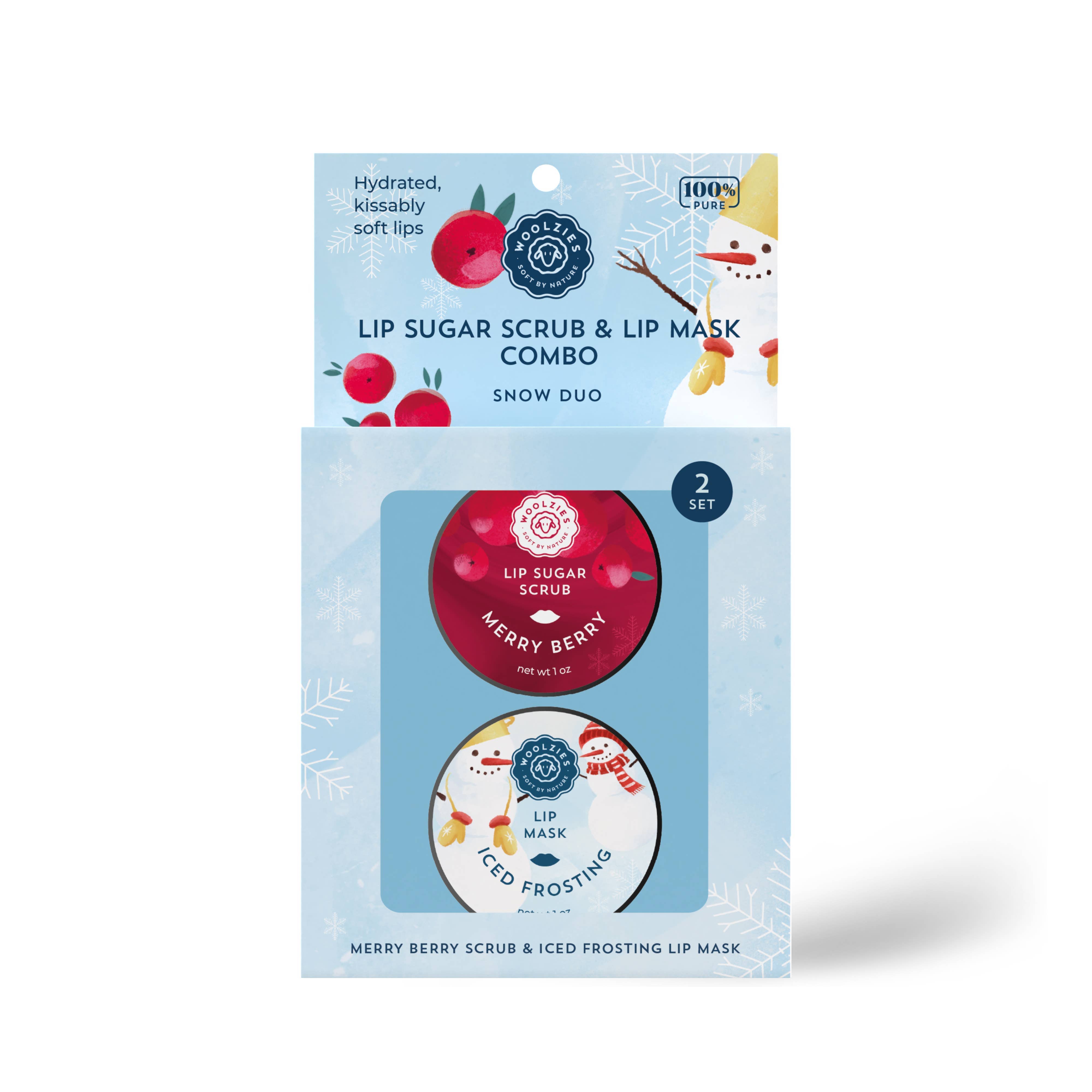 Woolzies Lip Sugar Scrub & Lip Mask Snow Duo: Original