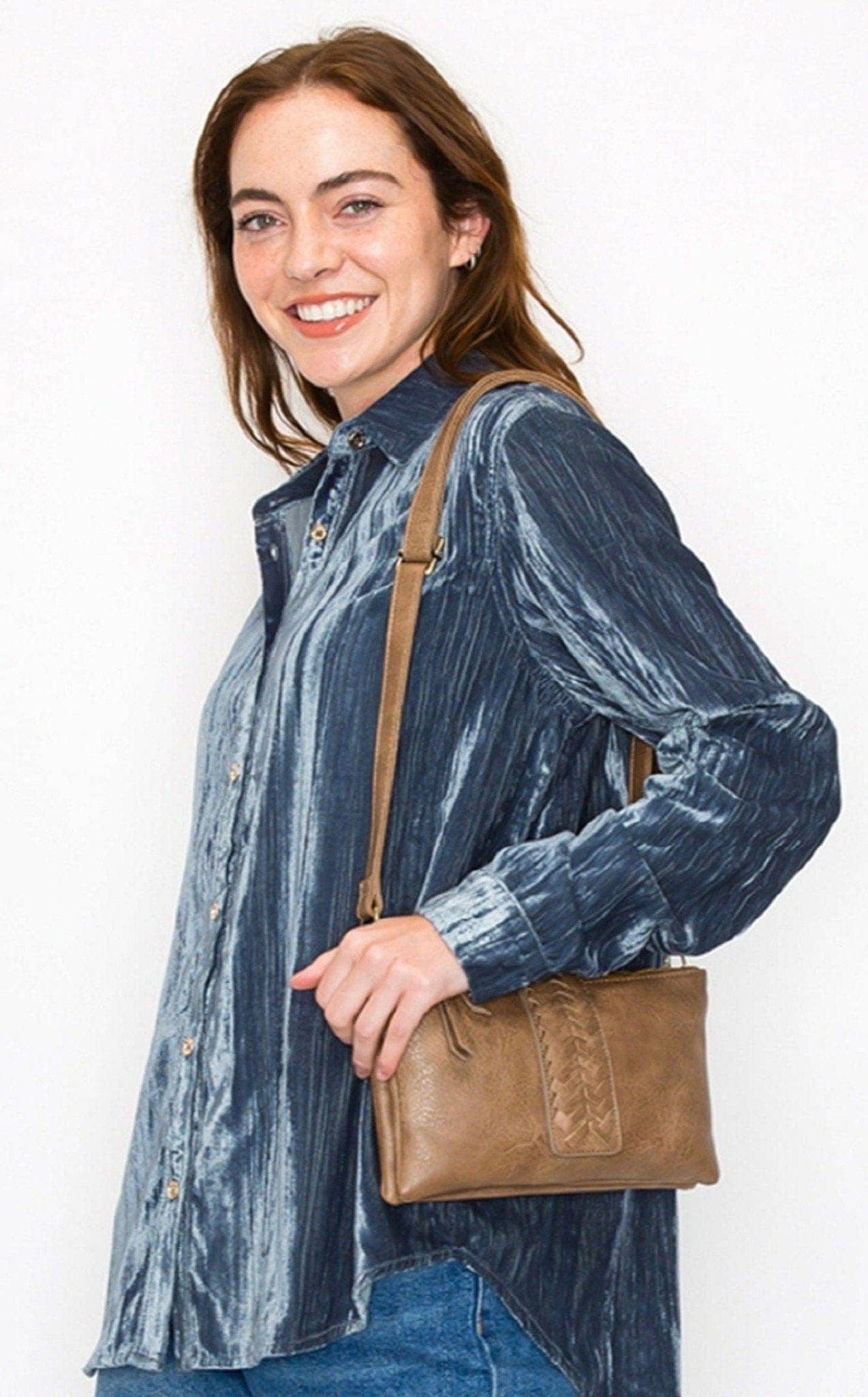 Lisa Braided Crossbody Purse