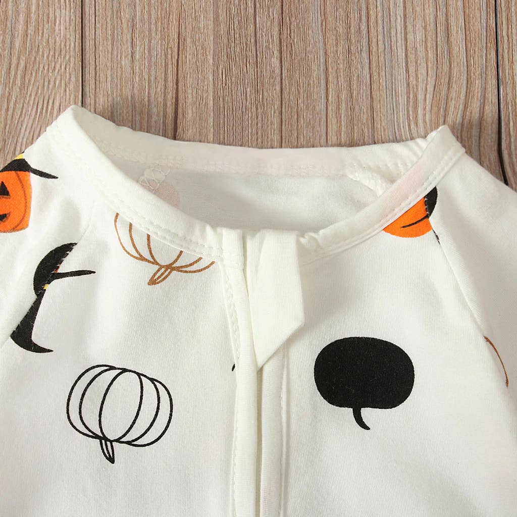 Little Witch Pumpkin Baby Romper