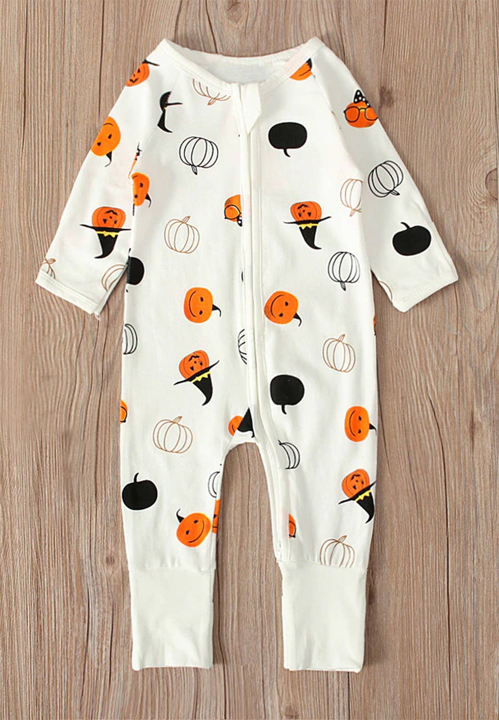 Little Witch Pumpkin Baby Romper